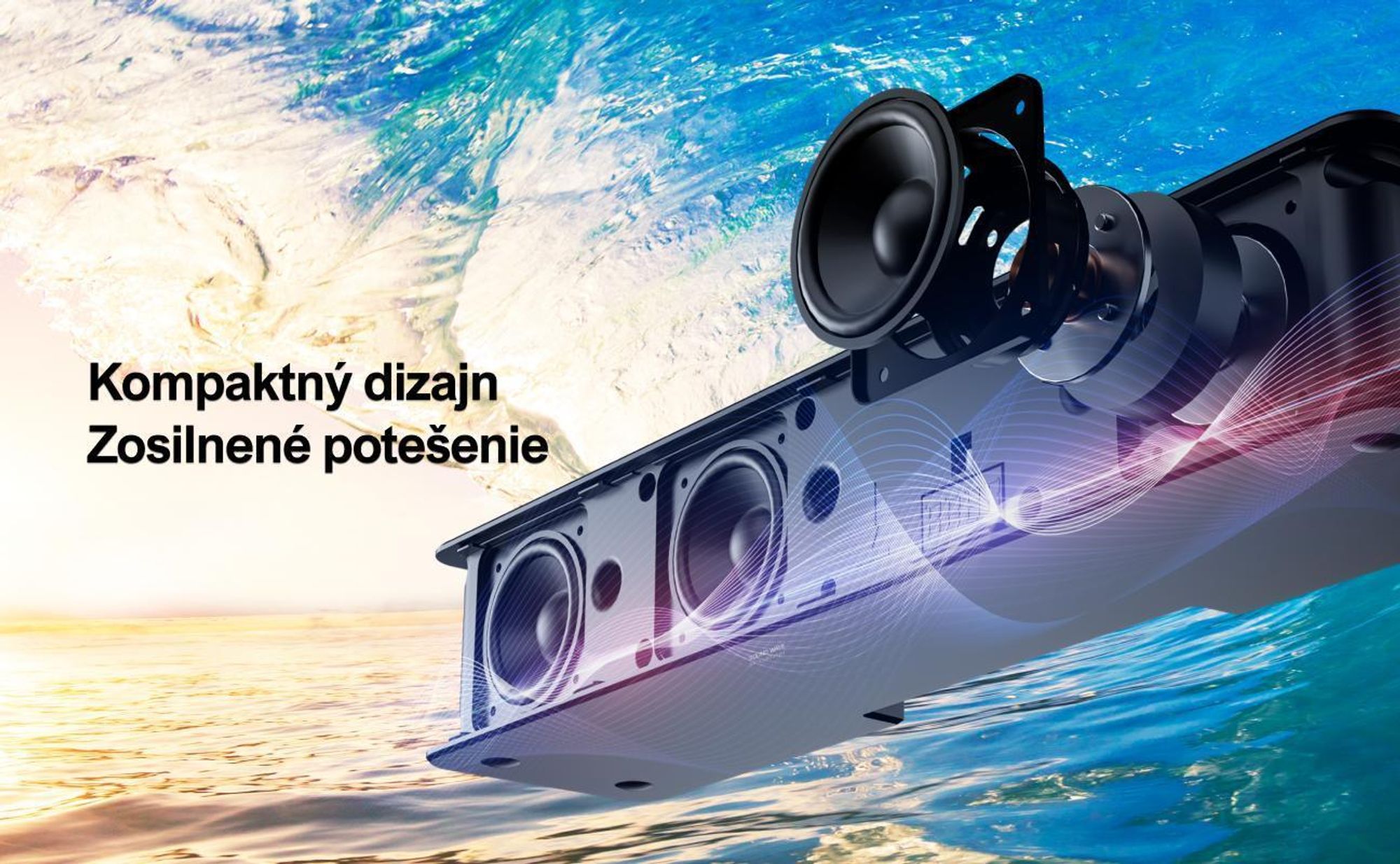 Soundbar ULTIMEA 5.1 s technológiou Dolby Atmos, 3D priestorový zvukový systém so subwooferom, 2 zadné reproduktory, soundbar 5.3 Bluetooth s nastaviteľnými basmi