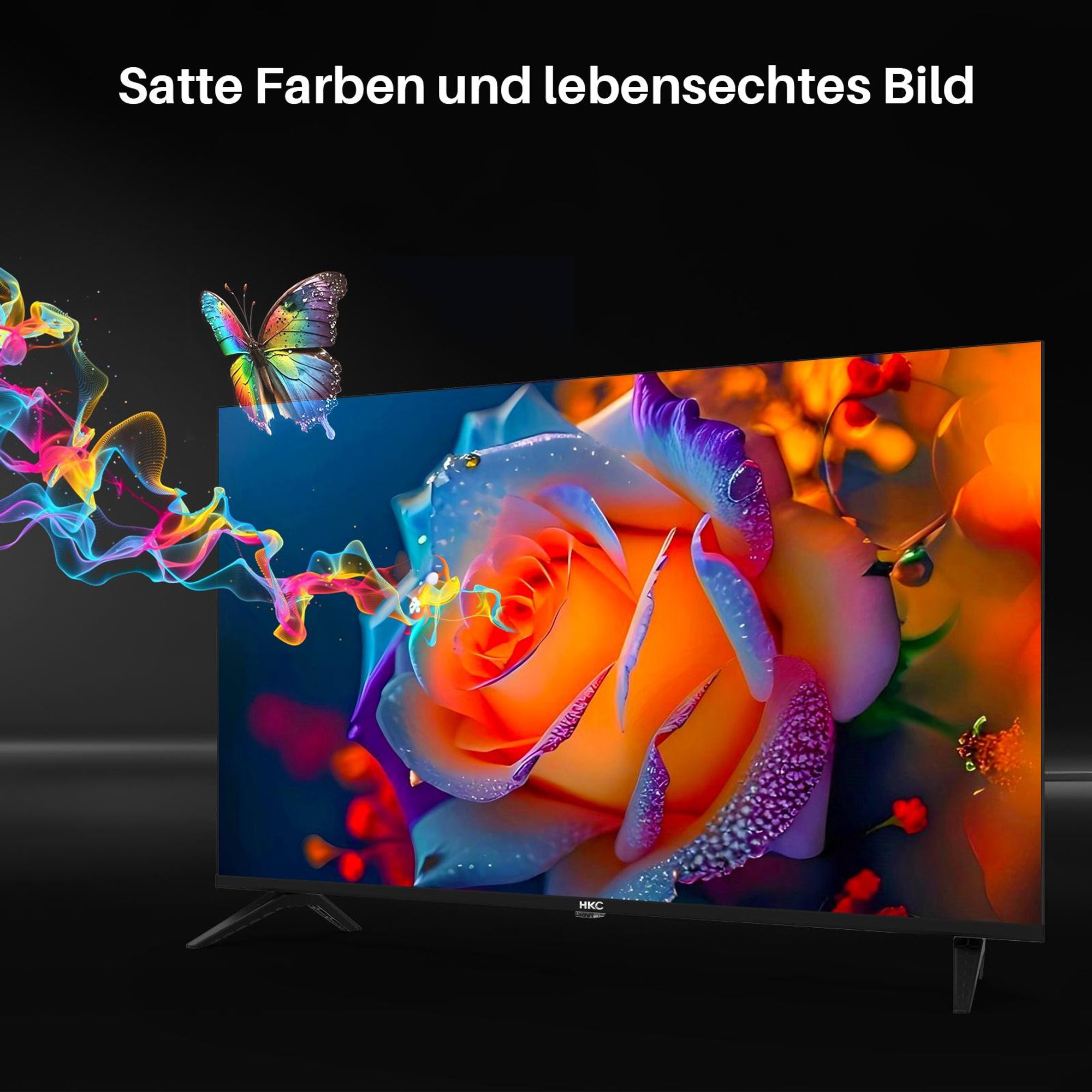 HKC Standard TV - LED Full HD - 40 Zoll/102 cm - Randlos Design - Tripple Tuner DVB-T/T2/S/S2/C - HDMI x3, USB x2, CI+ - Hotelmodus - Mortiert in Eindhoven - H40Q1F-NS