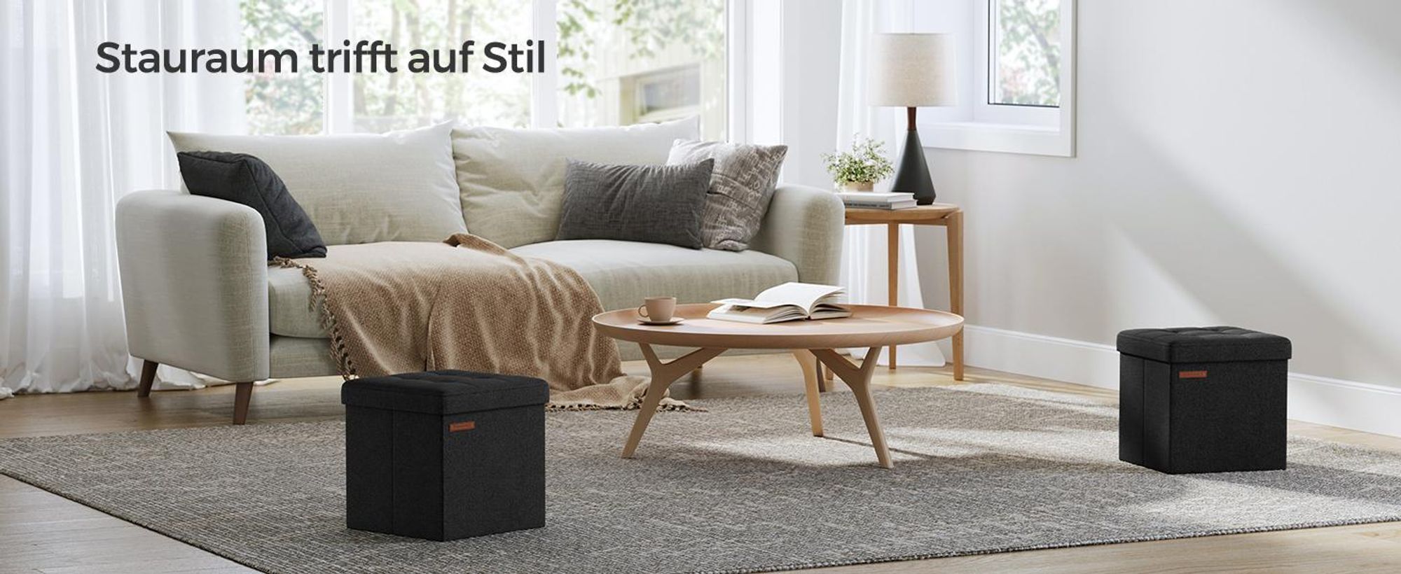 SONGMICS 30 cm Sitzbank mit Stauraum, klappbare Sitztruhe, Aufbewahrungsbox, Fußbank, basisschwarz