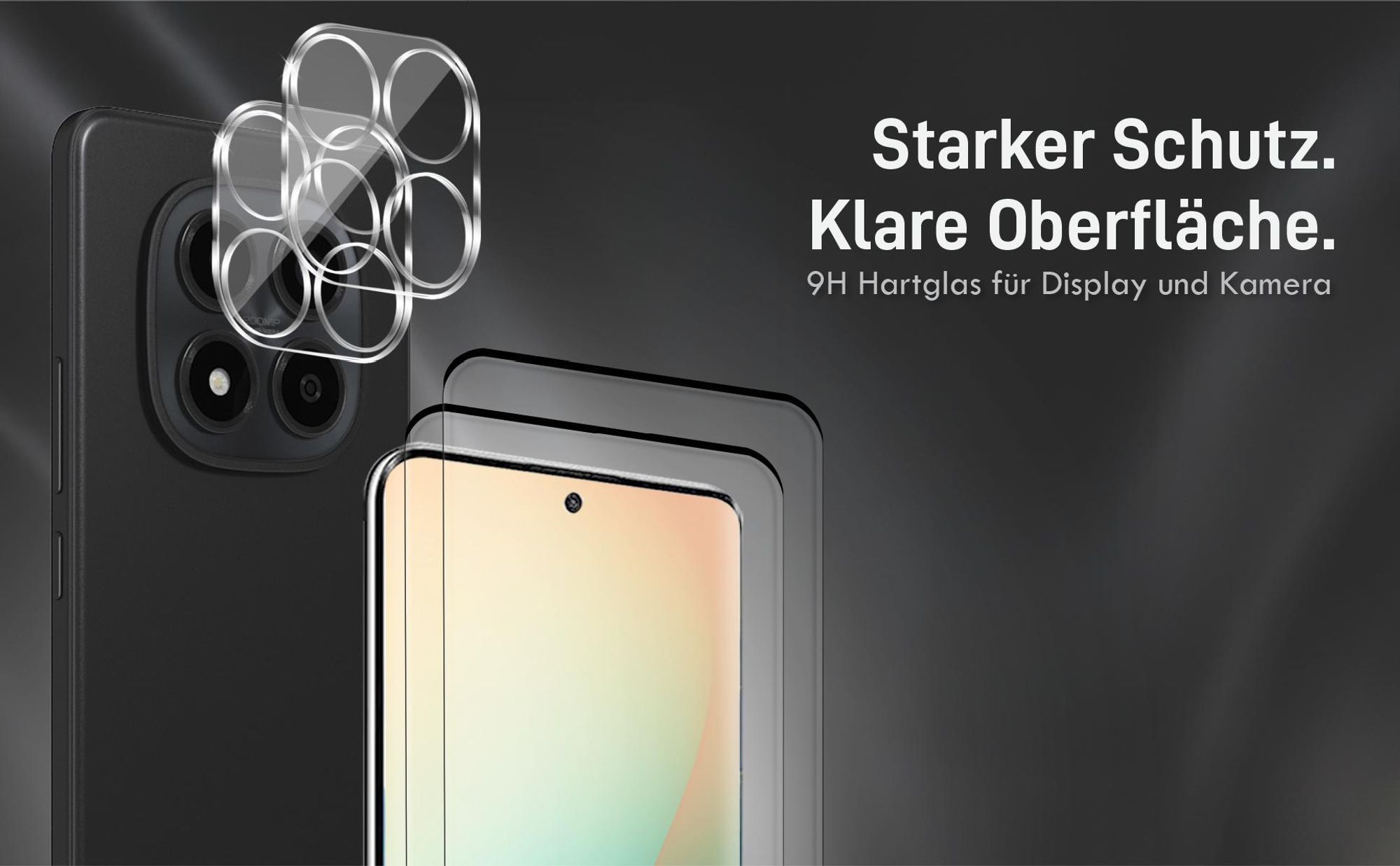 Kamera + Display Glas Set für Xiaomi Redmi Note 15 Pro kompatibel mit allen gängigen Hüllen