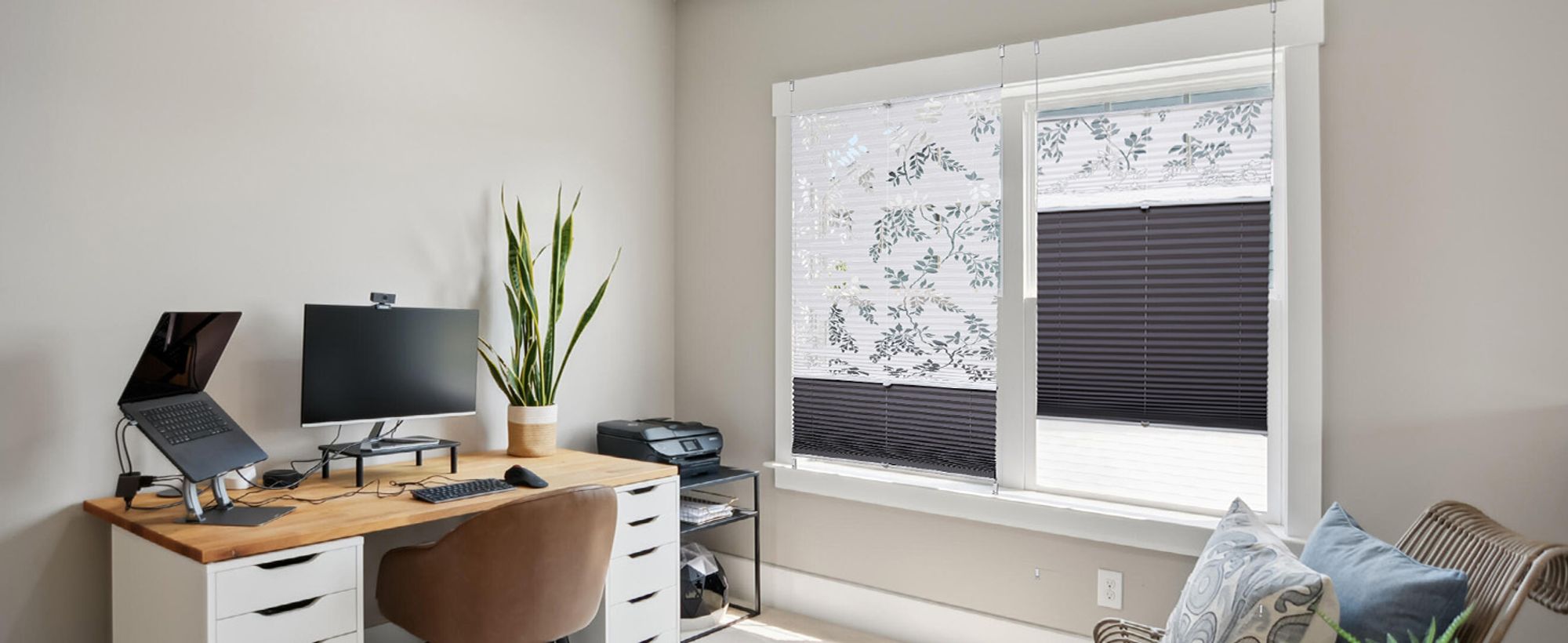 Sekey Plissee 60×130 cm Faltrollo Klemmfix Ohne Bohren Fensterollo Verdunkelung Plisseerollo mit Lichtdurchlässig Ausbrenner-Muster Faltrollo Jalousie