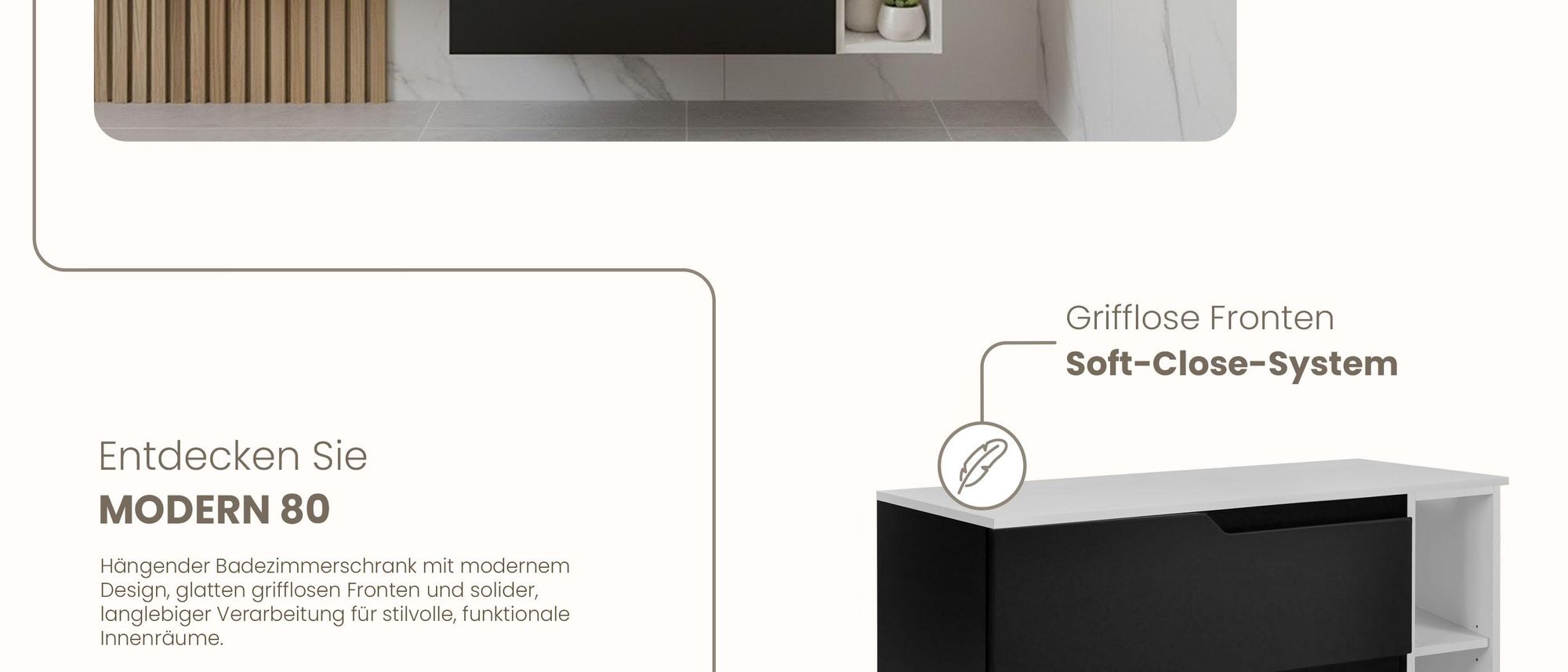 RODAN, Badmöbel, Badschrank, Badezimmermöbel, Badezimmer, MODERN, Waschbeckenunterschrank