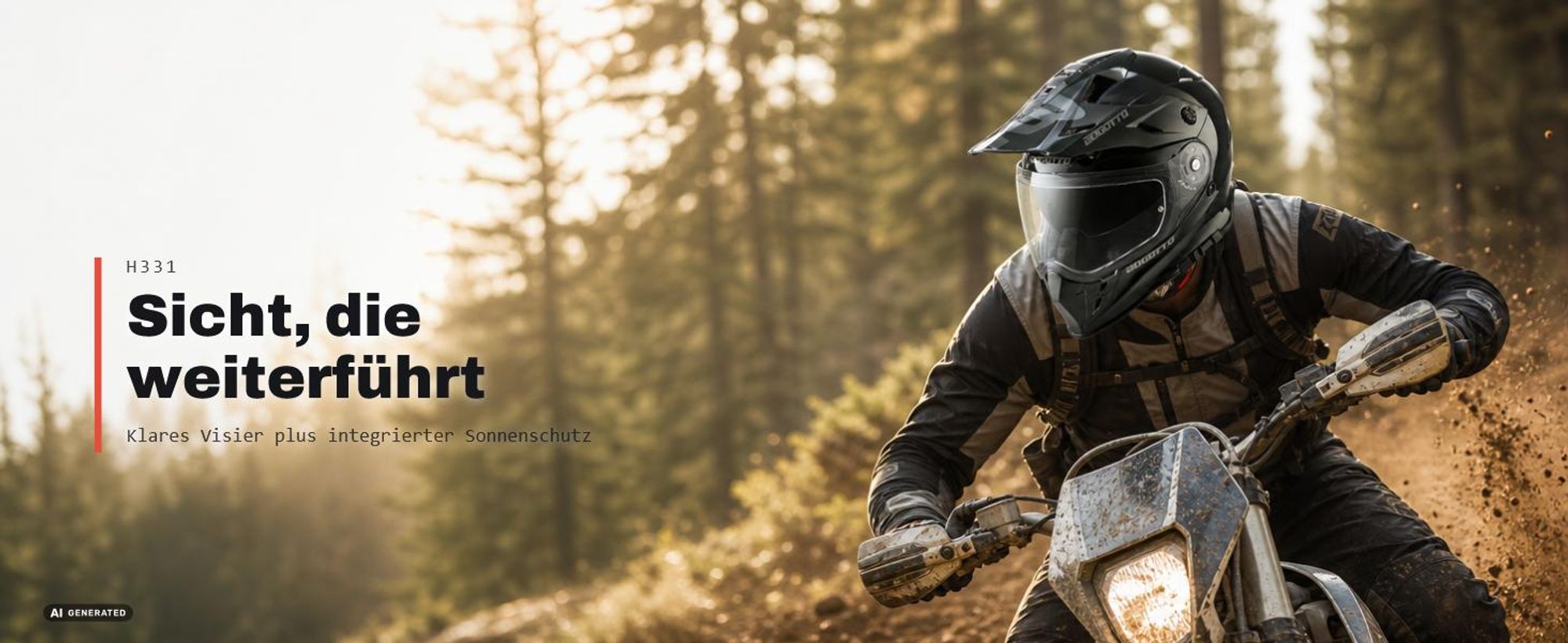 Bogotto H331 Enduro Helm, grün matt, 2XL (63/64)