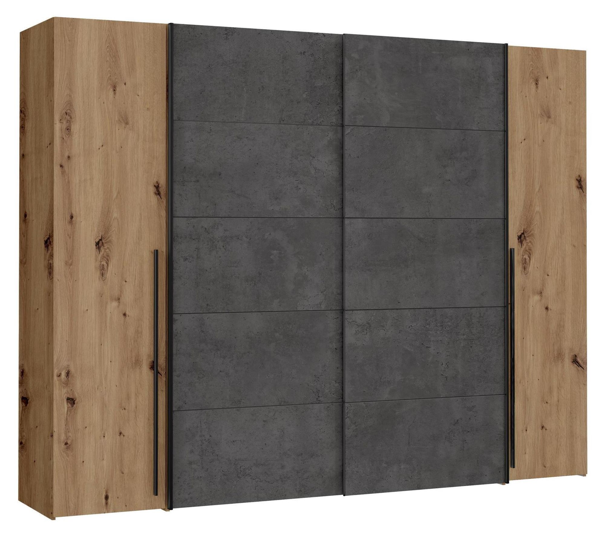 Nadiya I – moderner Kleiderschrank mit großem Stauraum und Artisan-Eiche-Betonoptik