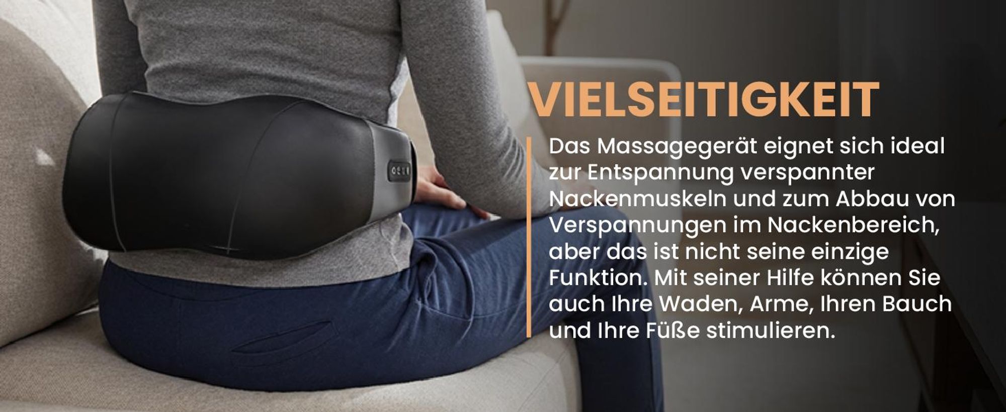 Nackenmassagegerät  Rücken ganzer Körper Masagegerät Shiatsu mit Erwärmung