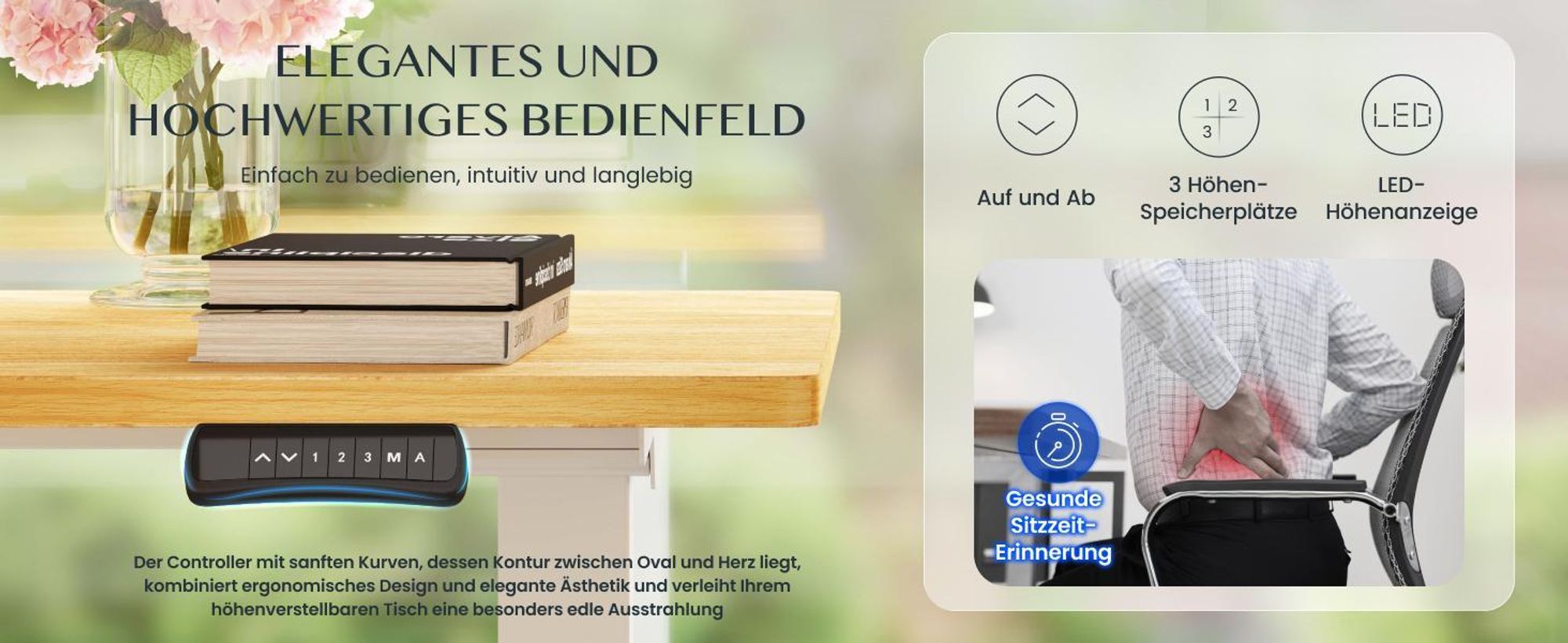 FLEXISPOT EC5 Pro Höhenverstellbarer Schreibtisch 140x80cm, 160kg Tragkraft, 25MM EINTEILIGE TISCHPLATTE, Dual-Motor, Sitz-Steh-Erinnerung (Weiß)