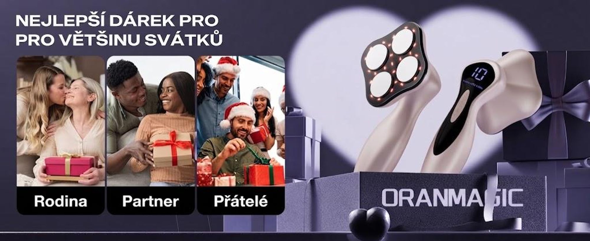 Masážní přístroj proti celulitidě se 4 hlavicemi pro břicho, pás, paže, stehna a hýždě – skvělý vánoční dárkový tip