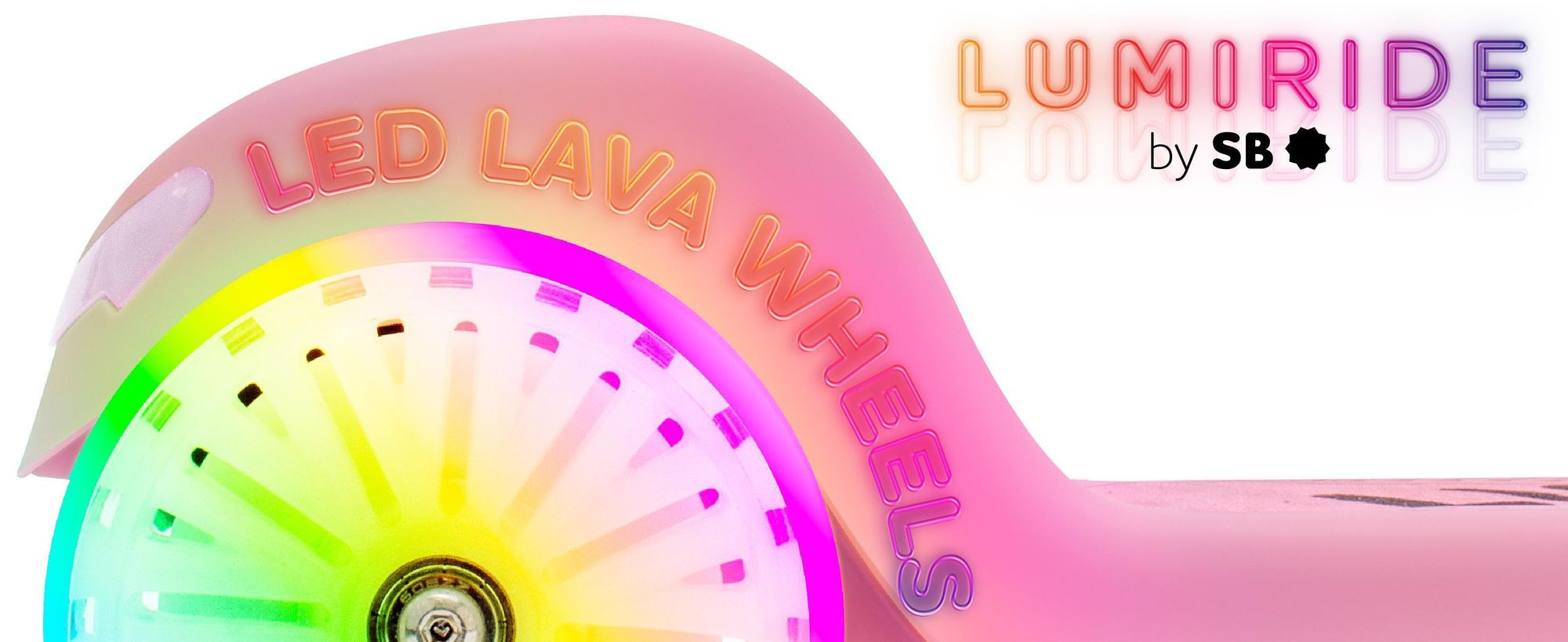 LUMI RIDE Trottinette pour enfants Trottinette à trois roues avec LED, freins arrière, hauteur réglable