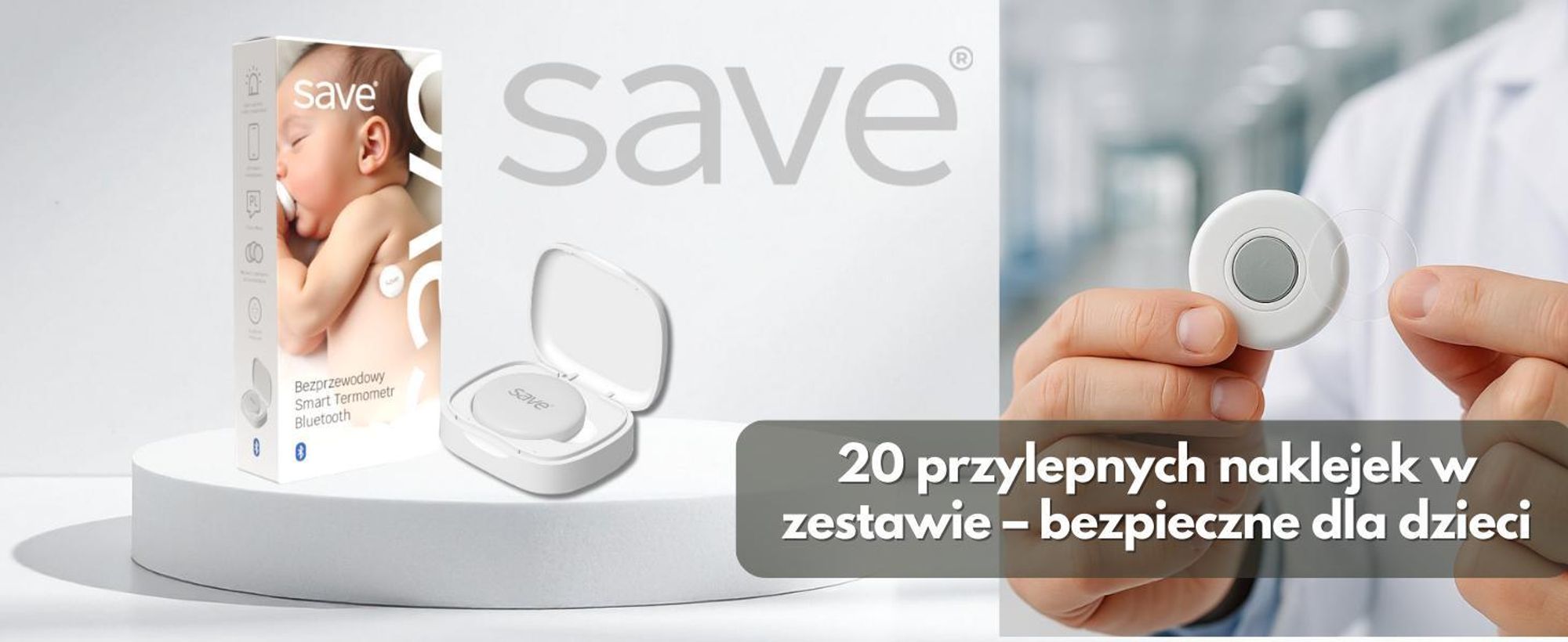 Termometr bezdotykowy dla dzieci medyczny na podczerwień alarm gorączki aplikacja SAVE