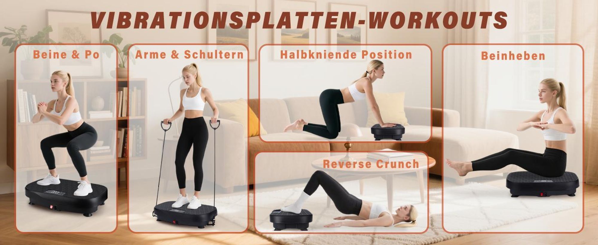 ZMH Vibrationsplatte Rüttelplatte Sport 199 Vibrationsstufen 9 Programme Vibrationsbrett Lautsprecher zum Ganzkörpertraining Vibrationsger für Zuhause