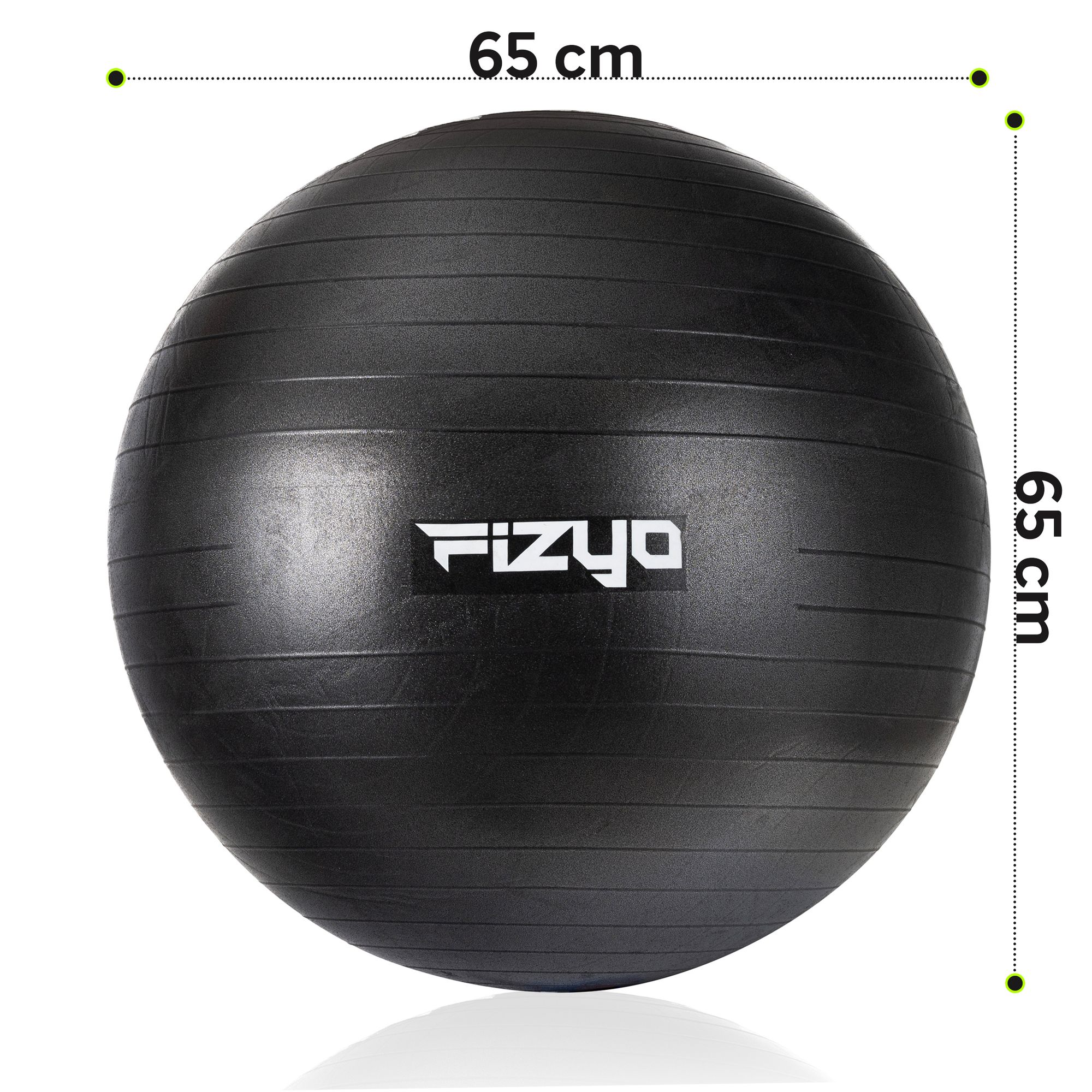 Gymnastická lopta FIZYO 65 cm na bielom pozadí