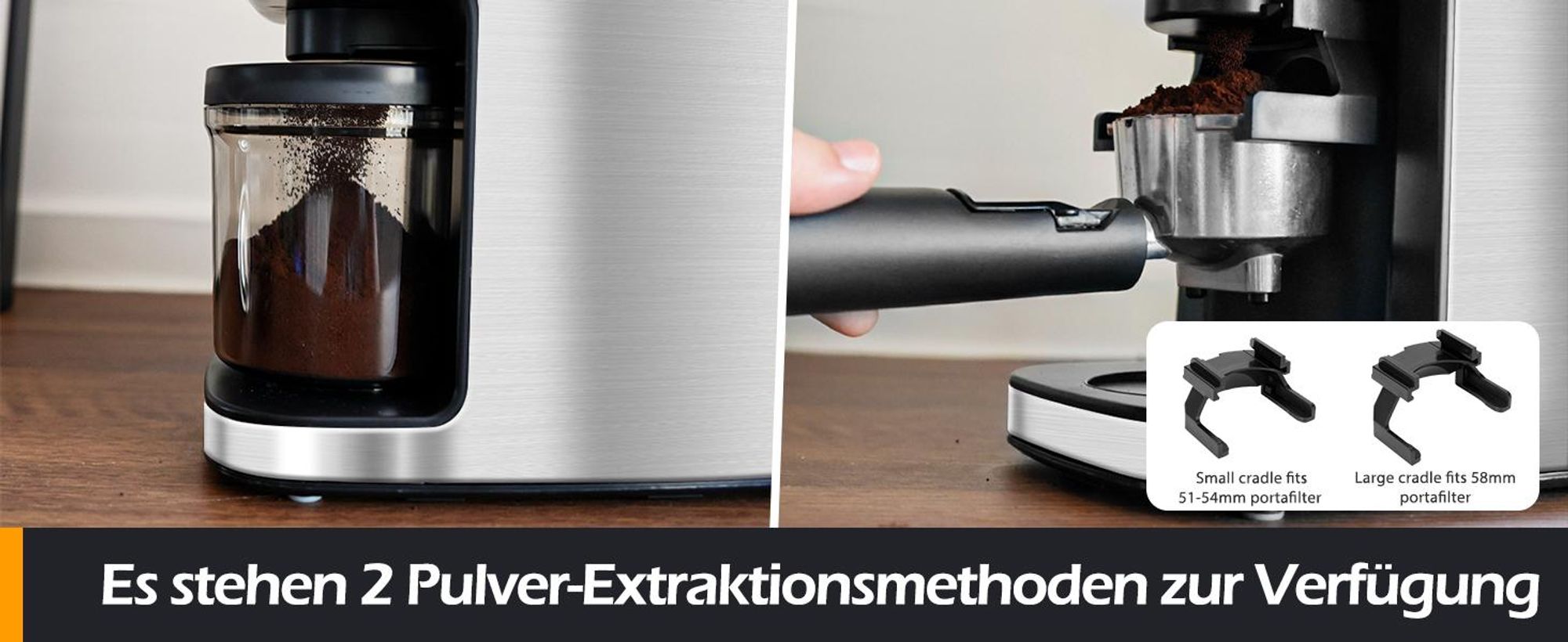 Aigostar Kaffeemühle Kegelmahlwerk Geeignet für Espresso mit 52 Mahleinstellungen, 180W , Kegelmahlwerk 320 g Bohnenbehälter Antistatisch