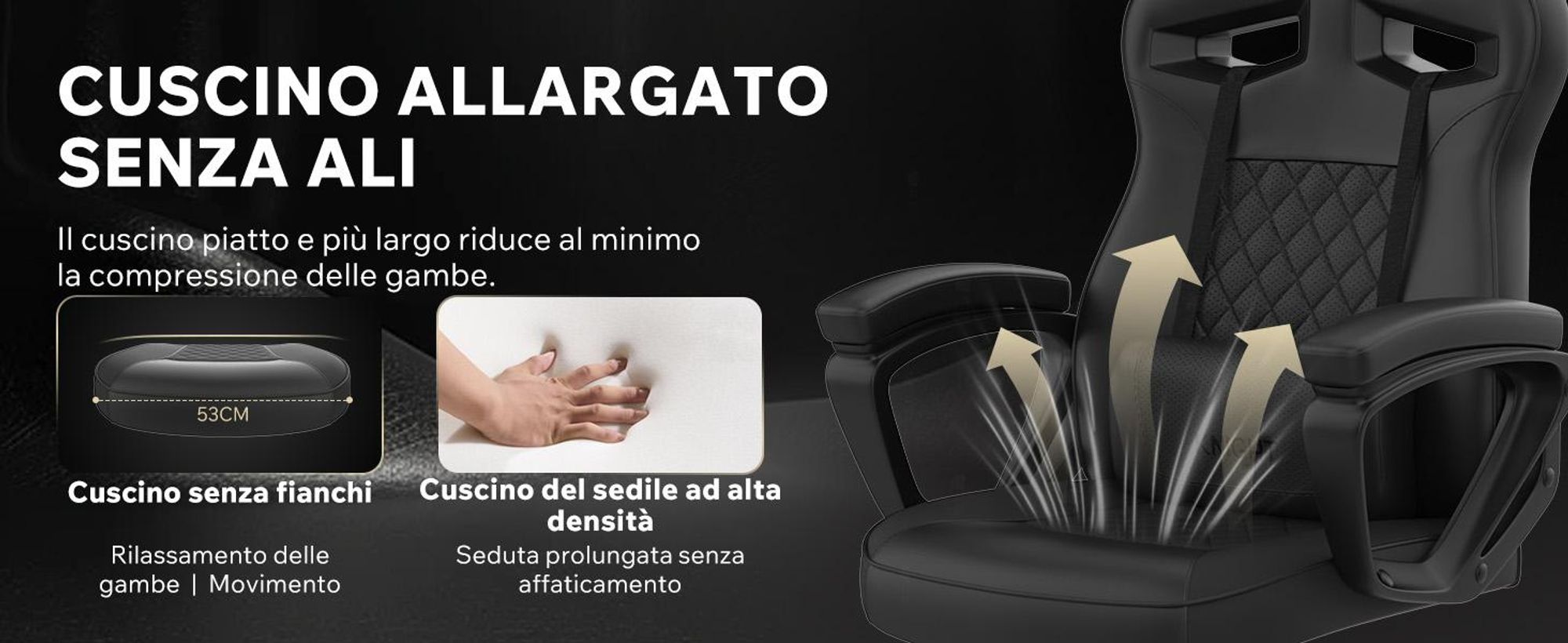 SENSE7 Knight Sedia da gaming in Pelle finta nero-grigio - Sedia da ufficio ergonomica Sedia da scrivania per PC Sedia da gaming Funzione oscillante Gamer 120 kg