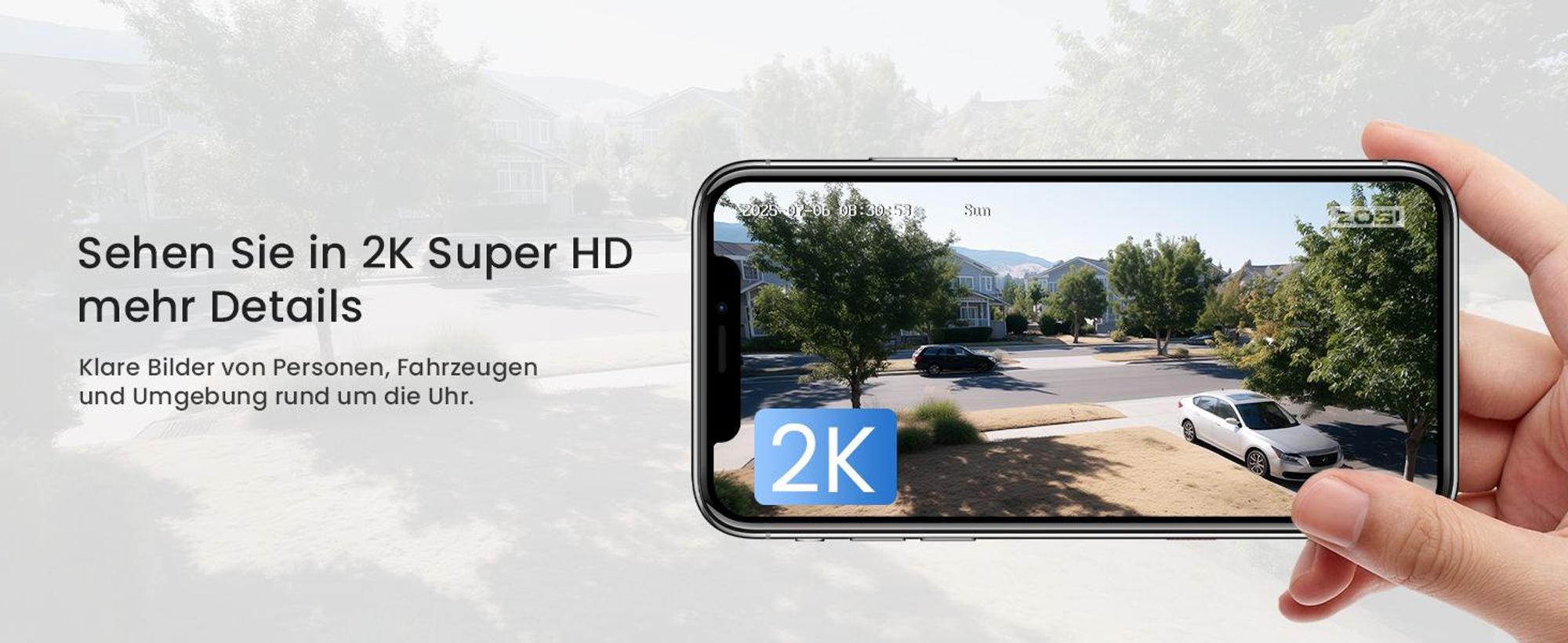 ZOSI C680 2K Fenster Überwachungskamera mit Vollfarb-Nachtsicht, 3MP 2,4/5 GHz WLAN Innenkamera mit KI-Erkennung, Cloud/Karte-Speicher, Plug-in Strom