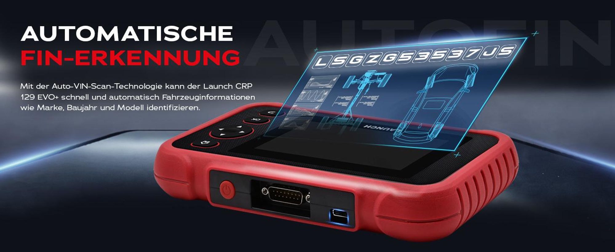 LAUNCH OBD2 Diagnosegerät CRP129EVO Plus mit Android 4 Systeme 13 Servicefunktionen 80+ Automarken 17 Sprachen lebenslange Updates