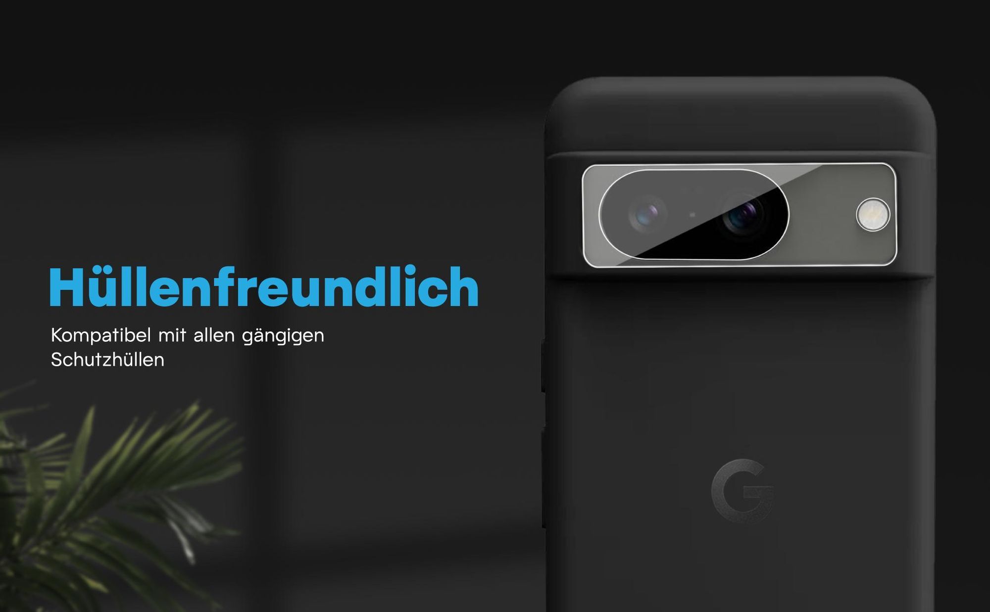 Kamera Schutzglas für Google Pixel 8a kompatibel mit allen gängigen Hüllen