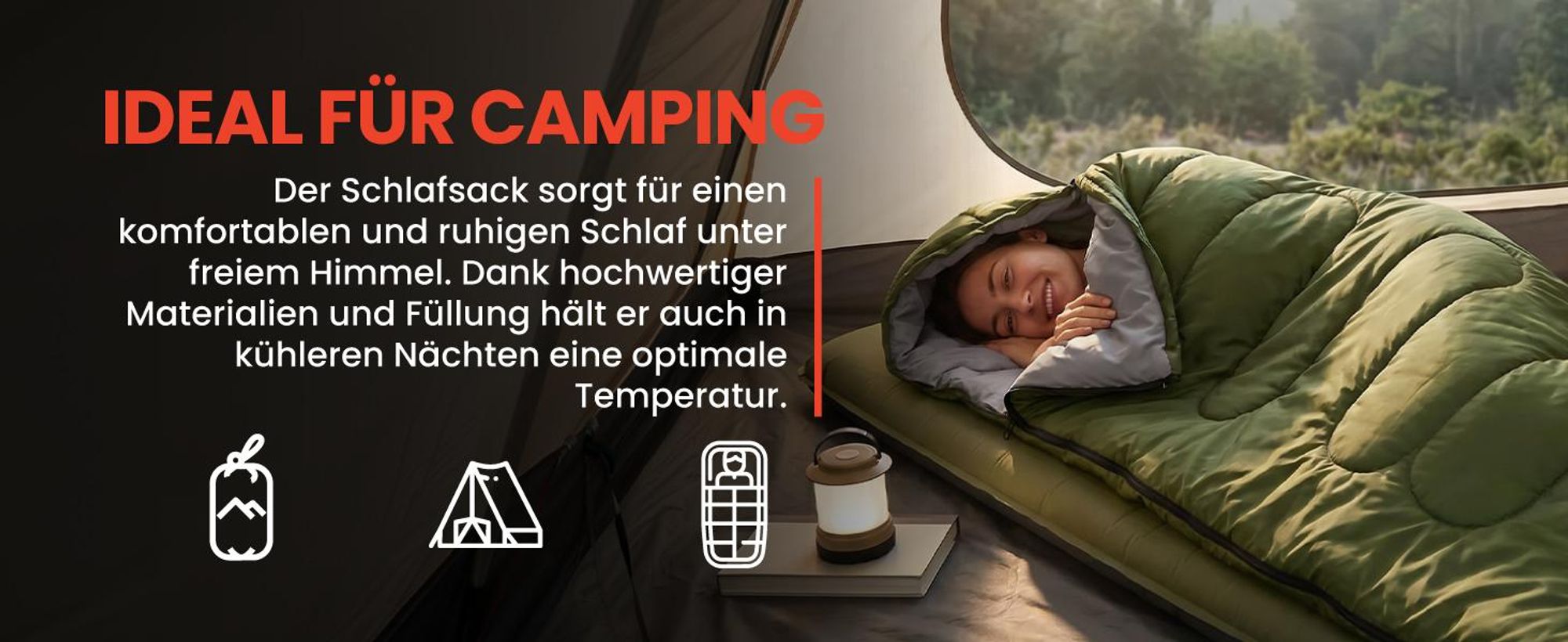 Schlafsack Mumienschalfsack für Outdoor Camping Leicht Mumie mit Kapuze