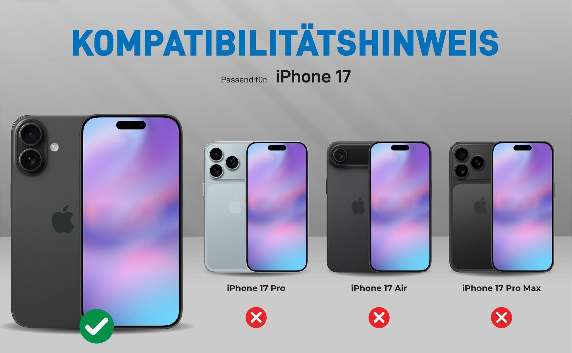 Kompatibilitätshinweise Hülle für Apple iPhone 17