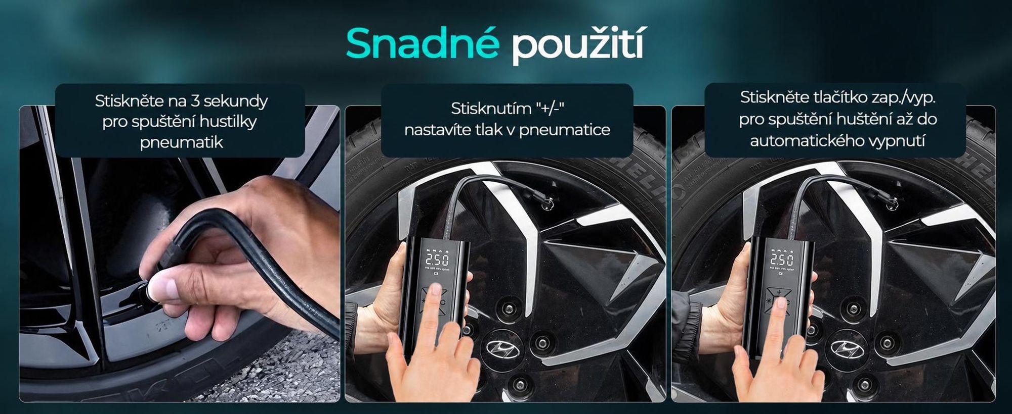 Olvy vzduchový kompresor 7000 mAh, mini pumpa na pneumatiky, elektrická kompresorová pumpa na kolo, elektrická vzduchová pumpa, mini kompresor na míče do auta na kolo