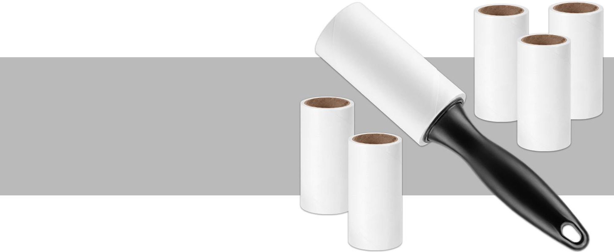 KRUMAD Fusselrolle Tierhaarentferner Set 6, Hundehaar Entferner, Katzenhaar Roller für Kleidung, Sofa und Auto, wiederverwendbarer Fusselroller