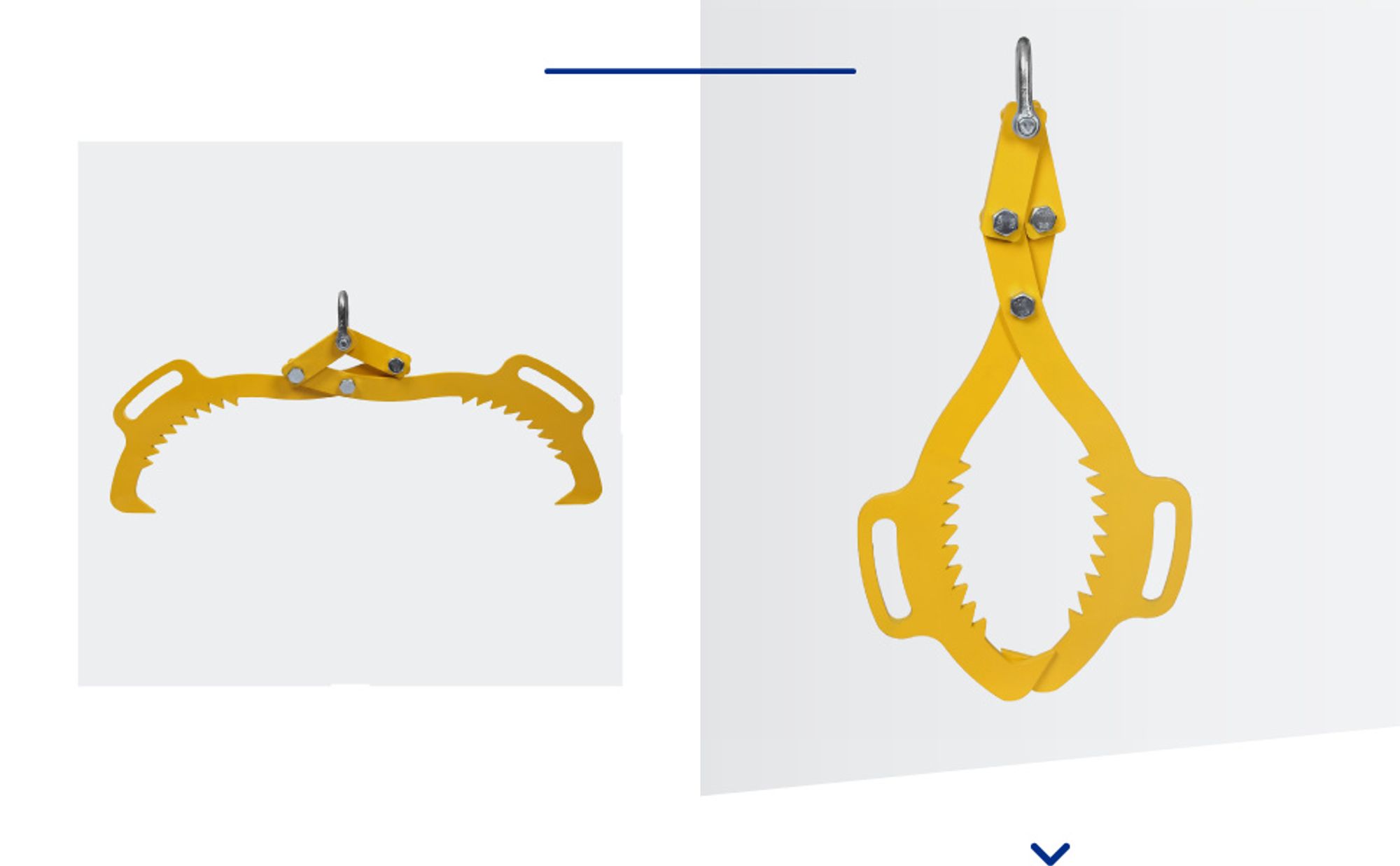 Wiltec Forstzange für Baumstämme bis 520 mm, 500 kg Zugkraft, Holzzange Hebezange Packzange mit 2 Klemmdornen