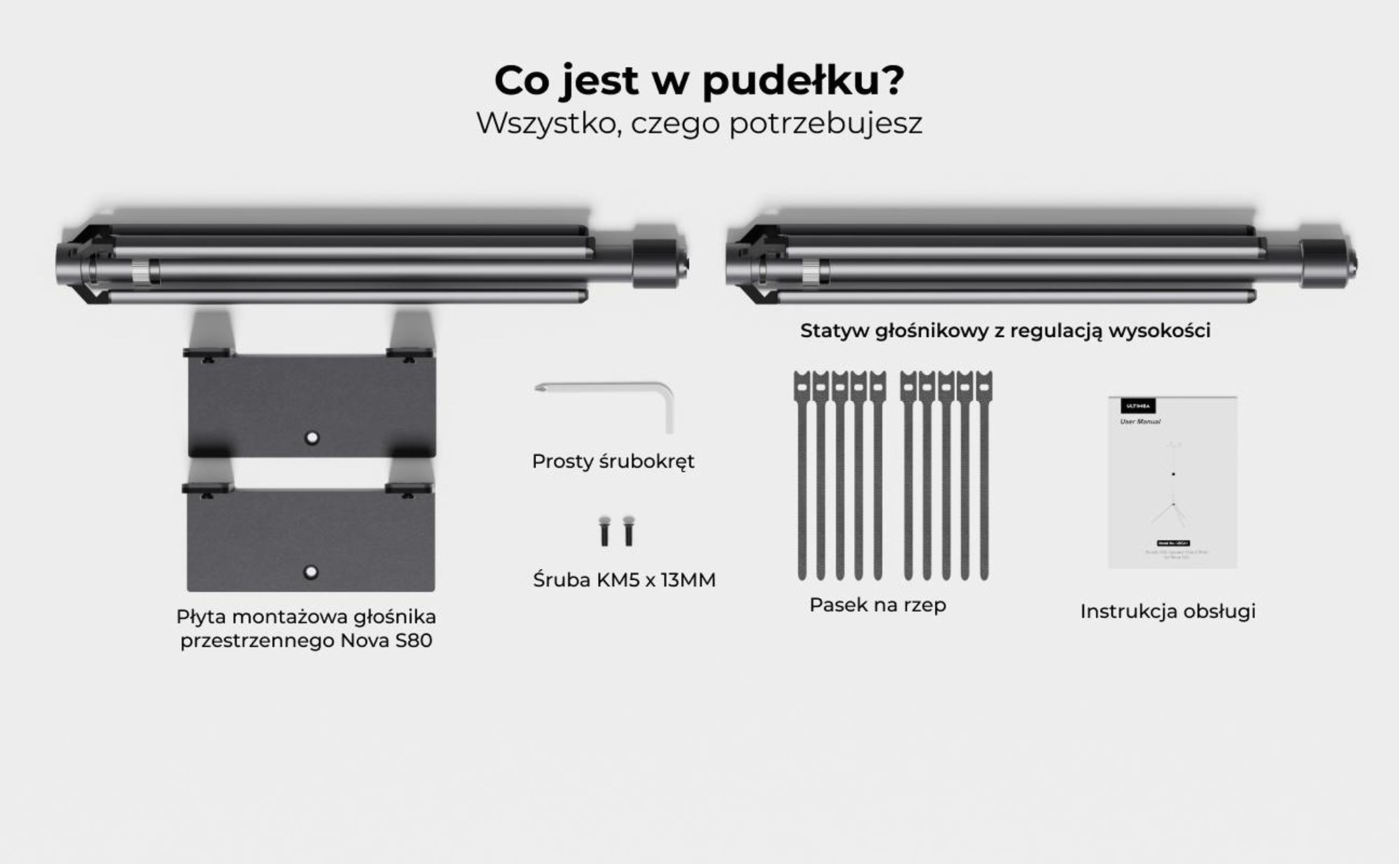 Steady S80 - 1 para podstawek pod głośniki soundbar Nova S80