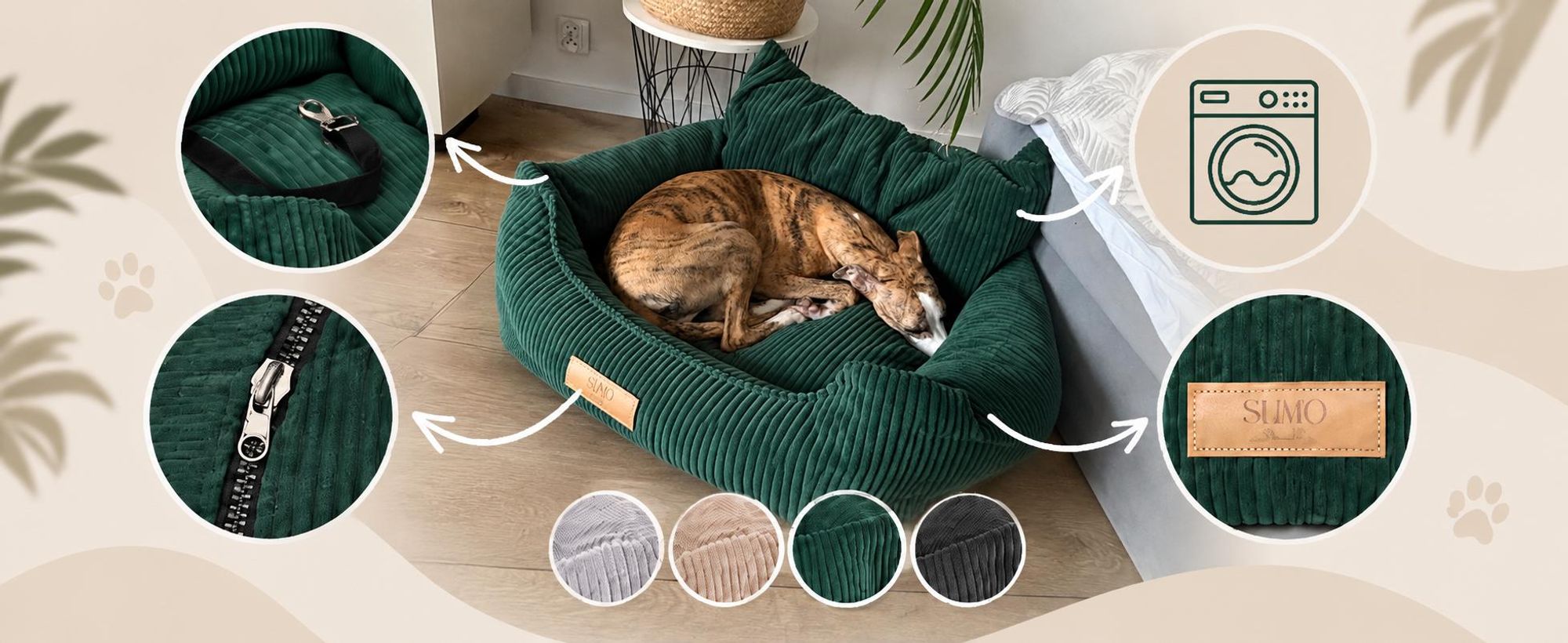 Dogeste hondenautostoel XXL 2in1, hondenbed voor middelgrote en grote honden