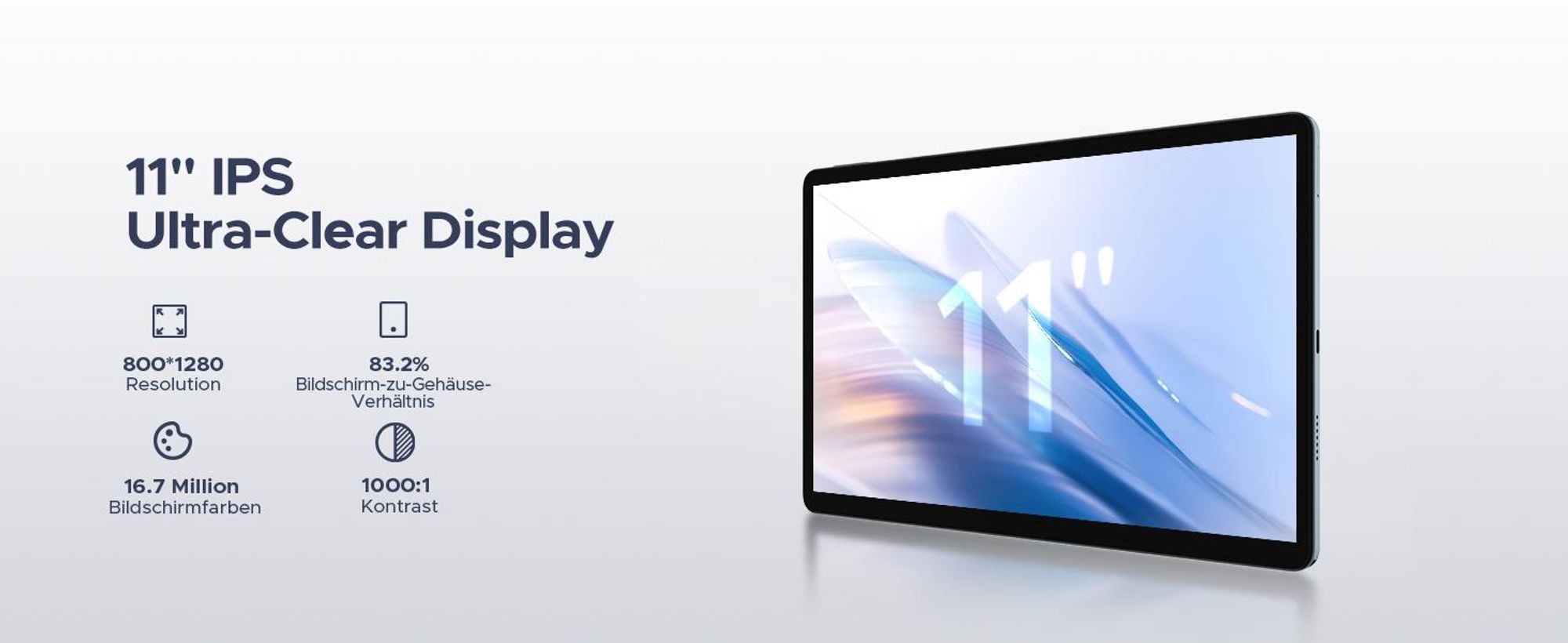 DOOGEE U11 Pro VIP Android 15, 11 Zoll, 30(6+24)GB+256GB(bis 2TB erweiterbar), 90Hz, 8580mAh, Zubehör-Set, Widevine L1, 5G WiFi