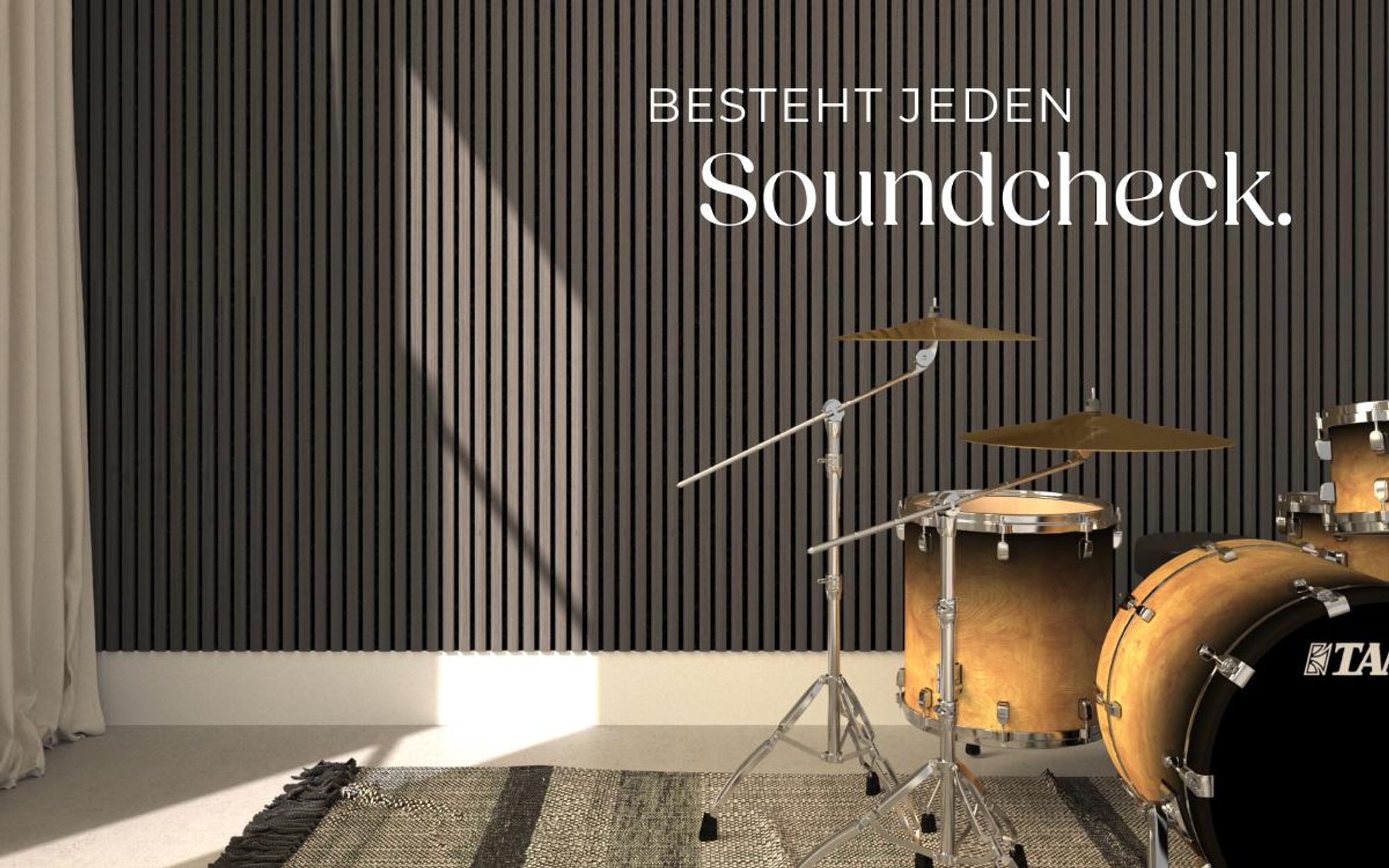 tectake® Akustikpaneele Sonic Wall Holzoptik in Eiche grau je 60 x 120 x 2,1 cm, Größe flexibel anpassbar