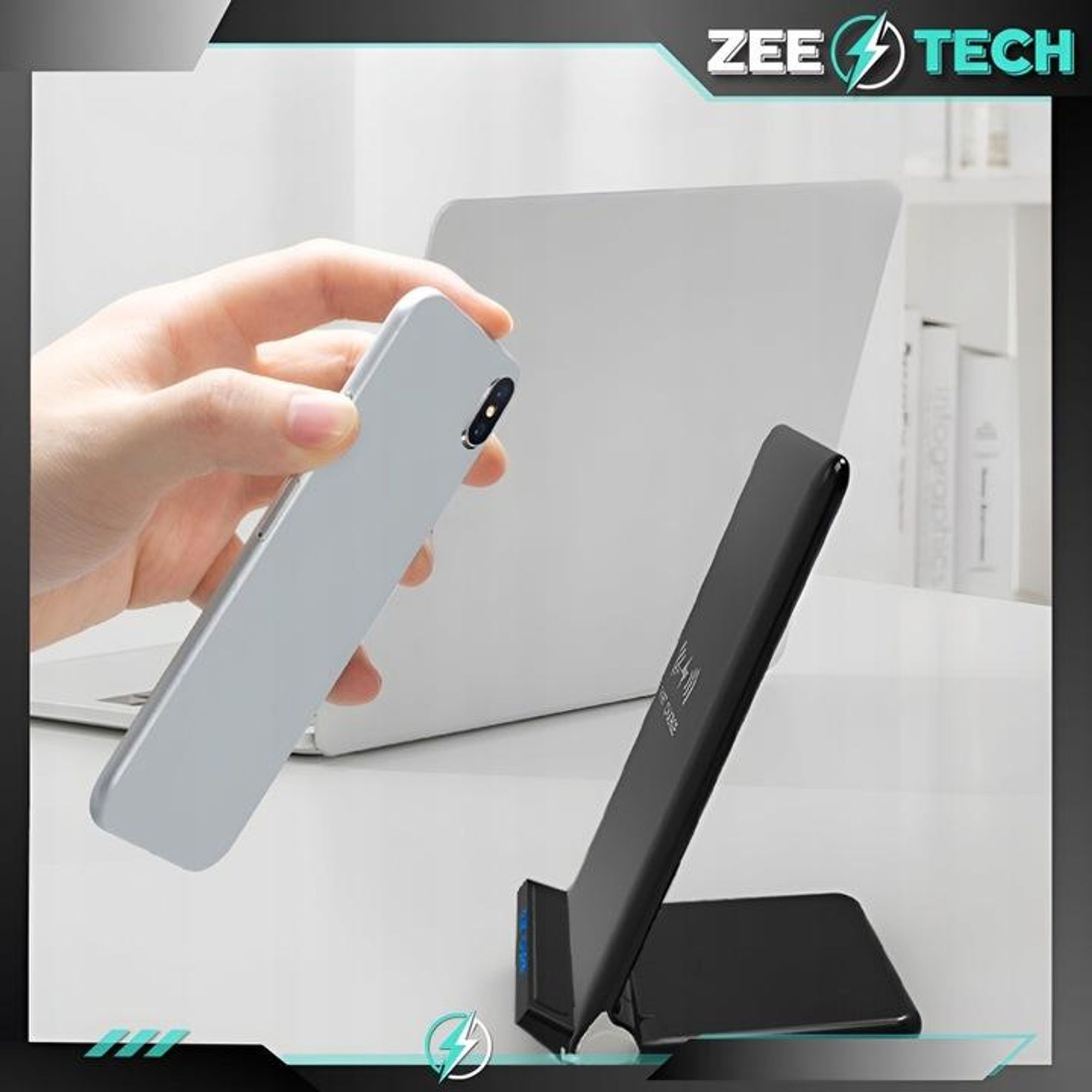 Schnell-Induktionsladegerät kabellos 20W QI Fast Charge USB-C