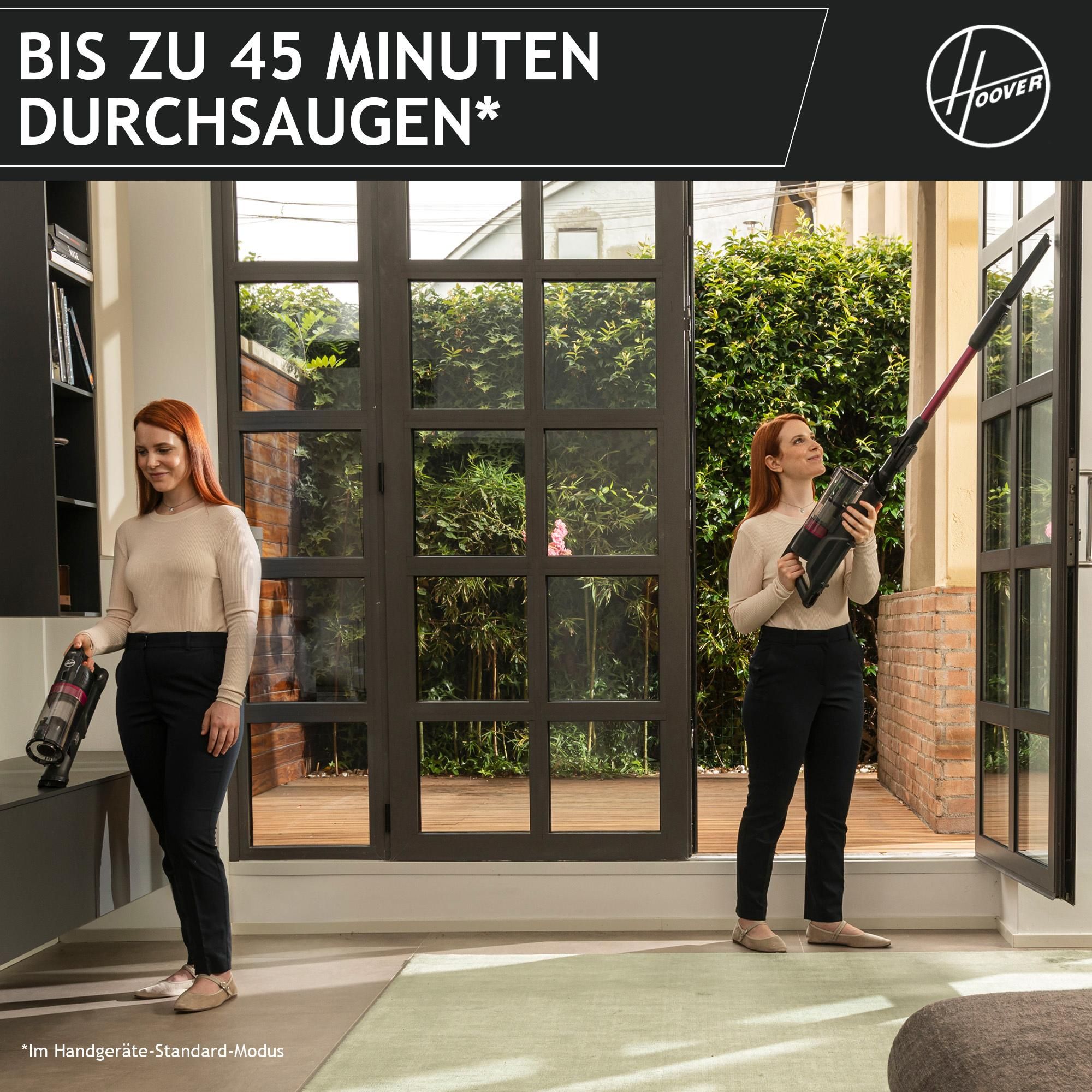 Staubsauger in Anwendung bis zu 45Minuten