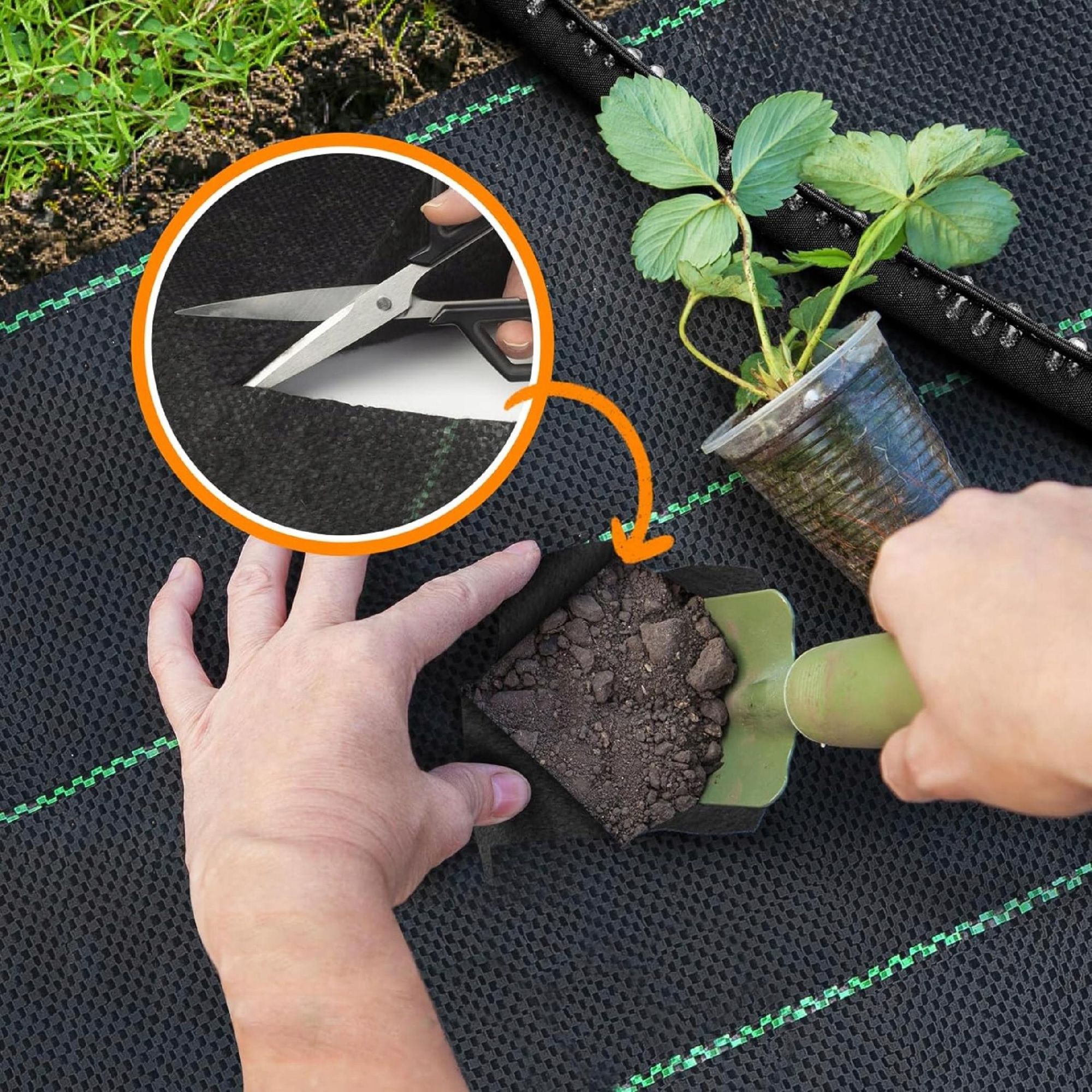KRUMAD Unkrautvlies 70g/m² 1,1x50m Schwarz UV-stabilisiert, Wasserdurchlässig, Gartenvlies, Mulchvlies, Unkrautfolie aus PP