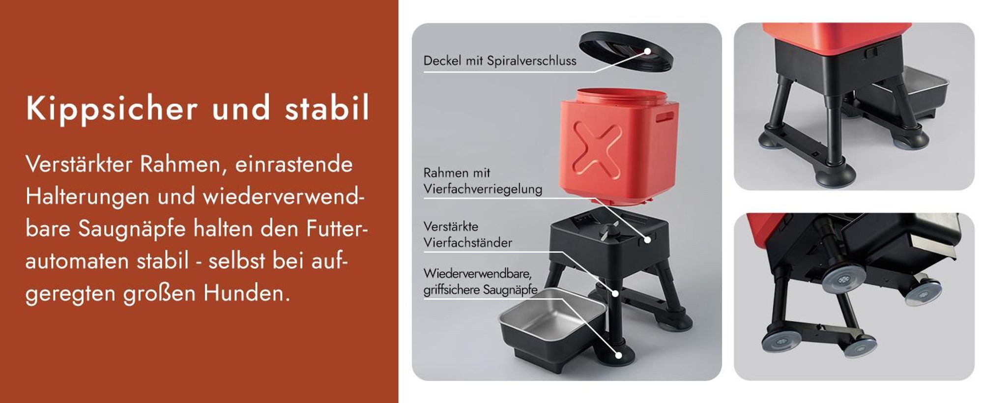 Molly&Cody 14L Automatischer Futterautomaten Futterspender, WiFi Intelligenter Automat, Futternapf Automat für Hund und Katze (APP-Steuerung)