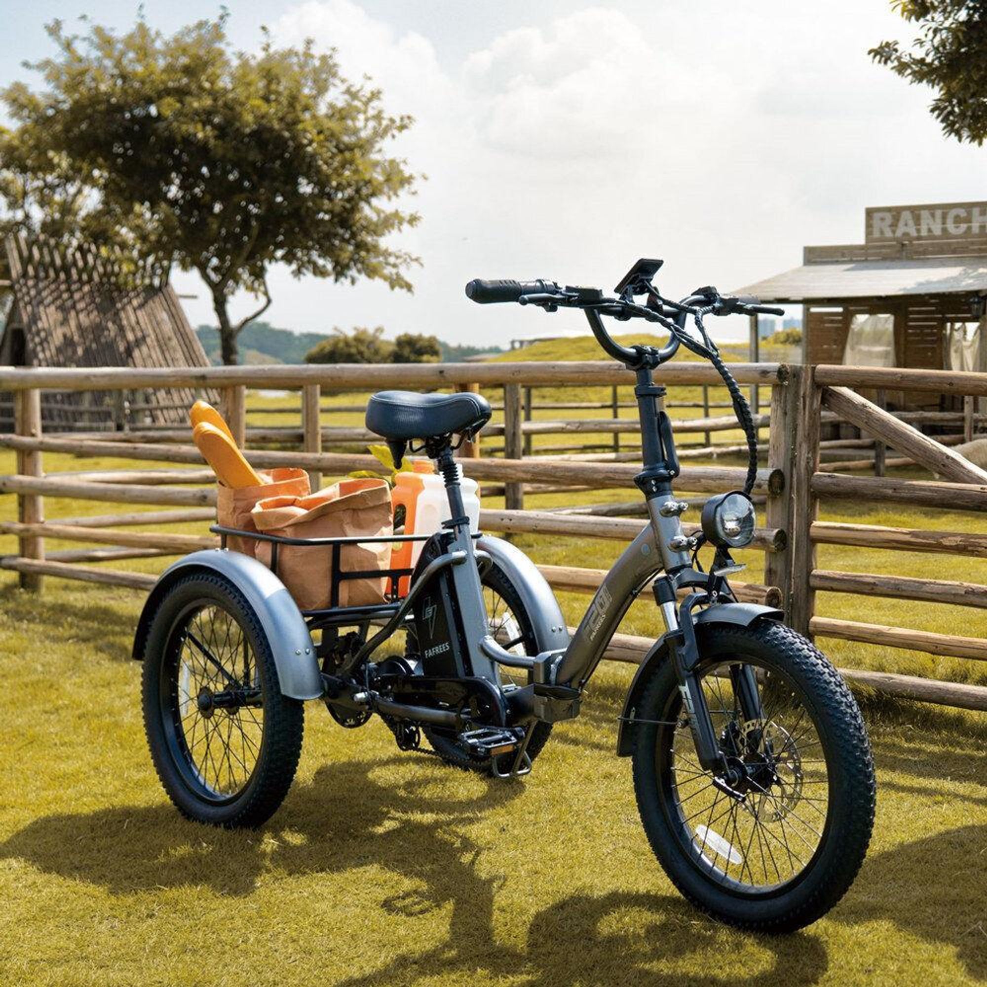 2026 Fat Klapprad E-Bike Lastenfahrrad 20 Zoll 48V 21Ah Akku, Hydraulische Scheibenbremsen Elektrofahrrad, Elektro Lastenfahrrad 180kg, E Bike Dreirad