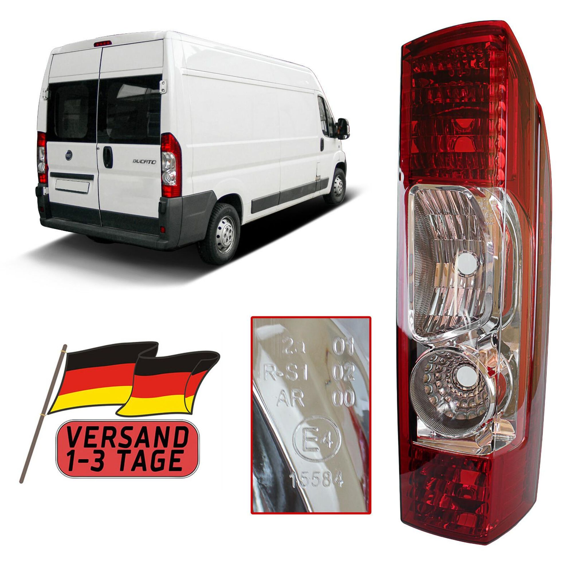 Für Ducato Peugeot Boxer Citroen Jumper Rücklicht Rückleuchte Heckleuchte Rechts