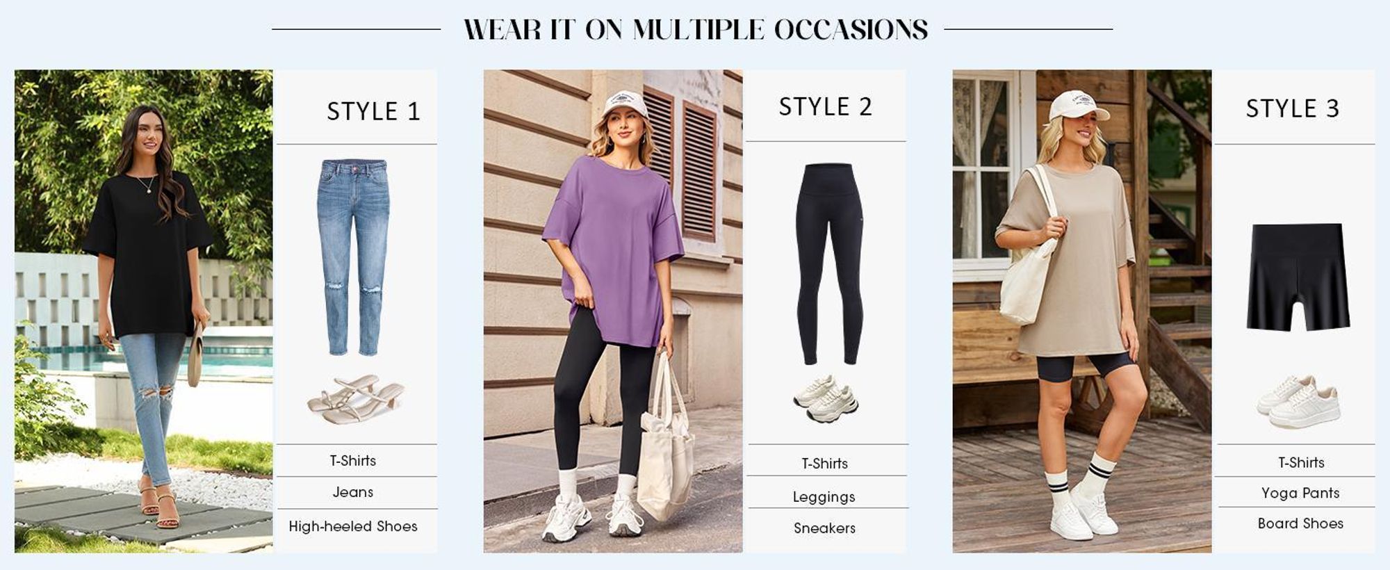 Oversized Damen-T-Shirts, Kurzarm, Rundhalsausschnitt, Tunika-Tops aus Baumwolle