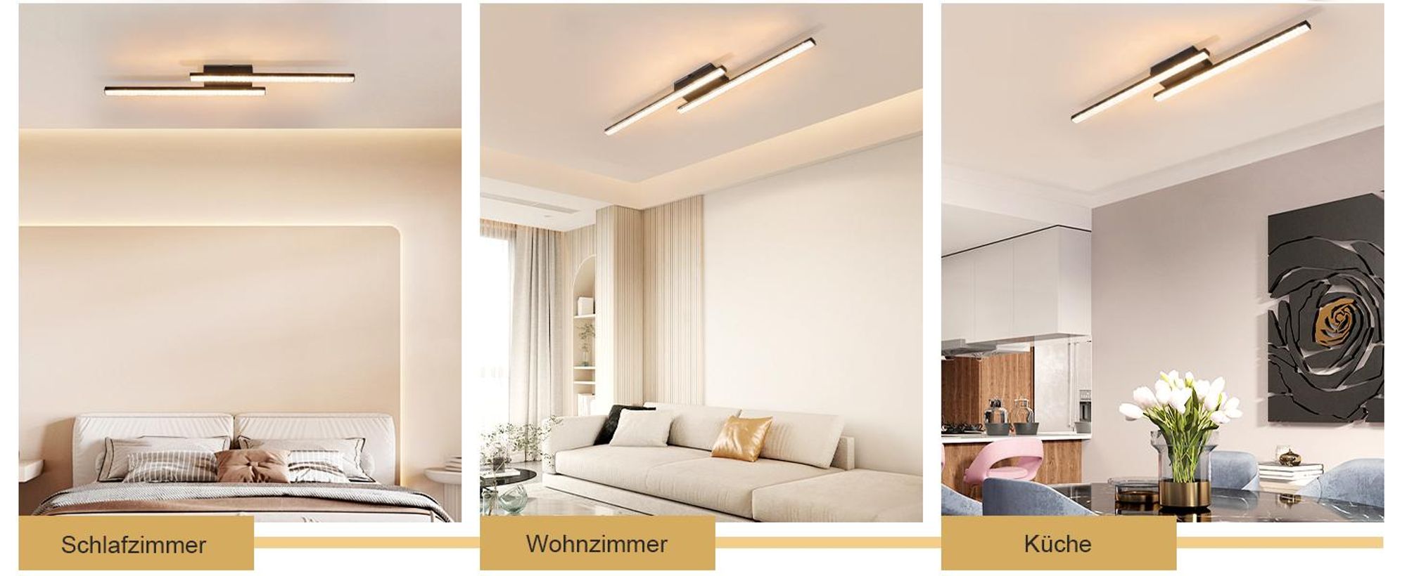 ZMH LED Plafonnier Noir 12W Blanc Chaud 3000K Moderne Cristal Métal pour chambre salon couloir cuisine