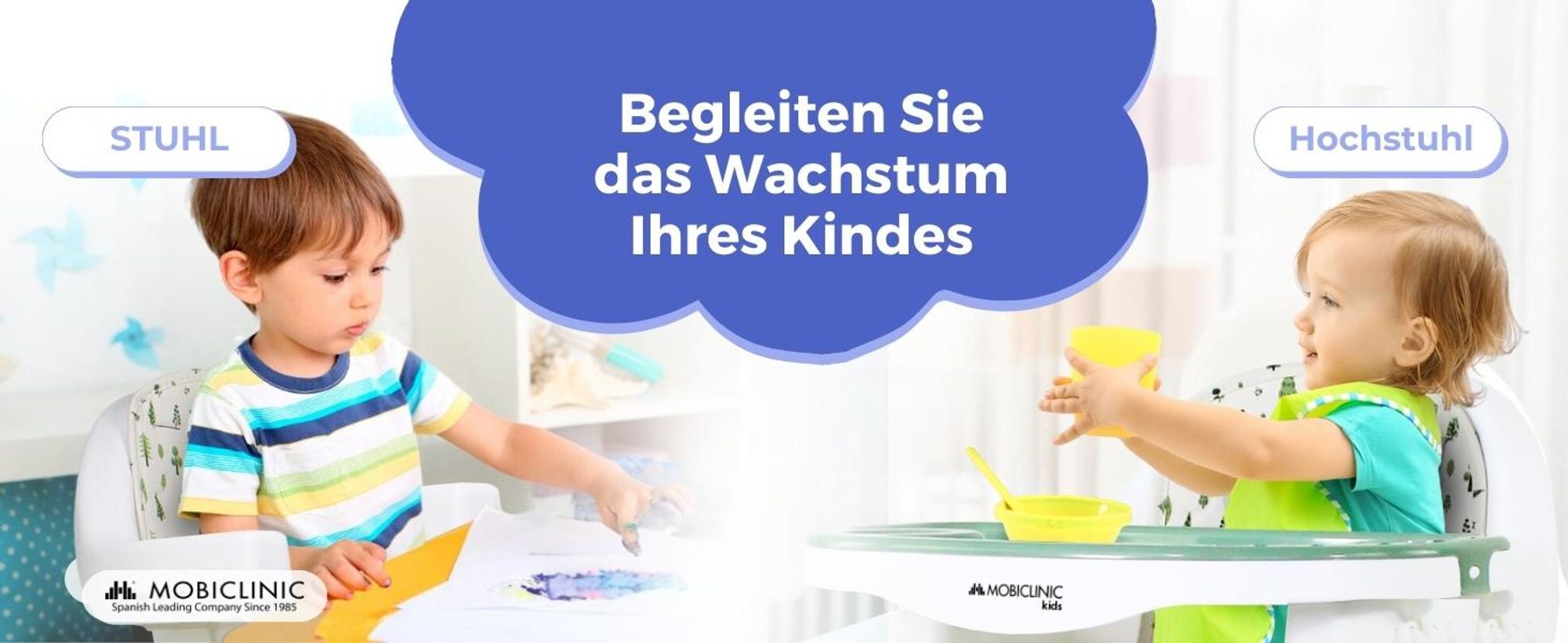 Mobiclinic Kids, Evolutionärer Hochstuhl, 2 in 1, Höhenverstellbar, Doppeltablett, 6 Monate–6 Jahre, Forest, 5-Punkt-Sicherheitsgurt, abnehmbare Räder