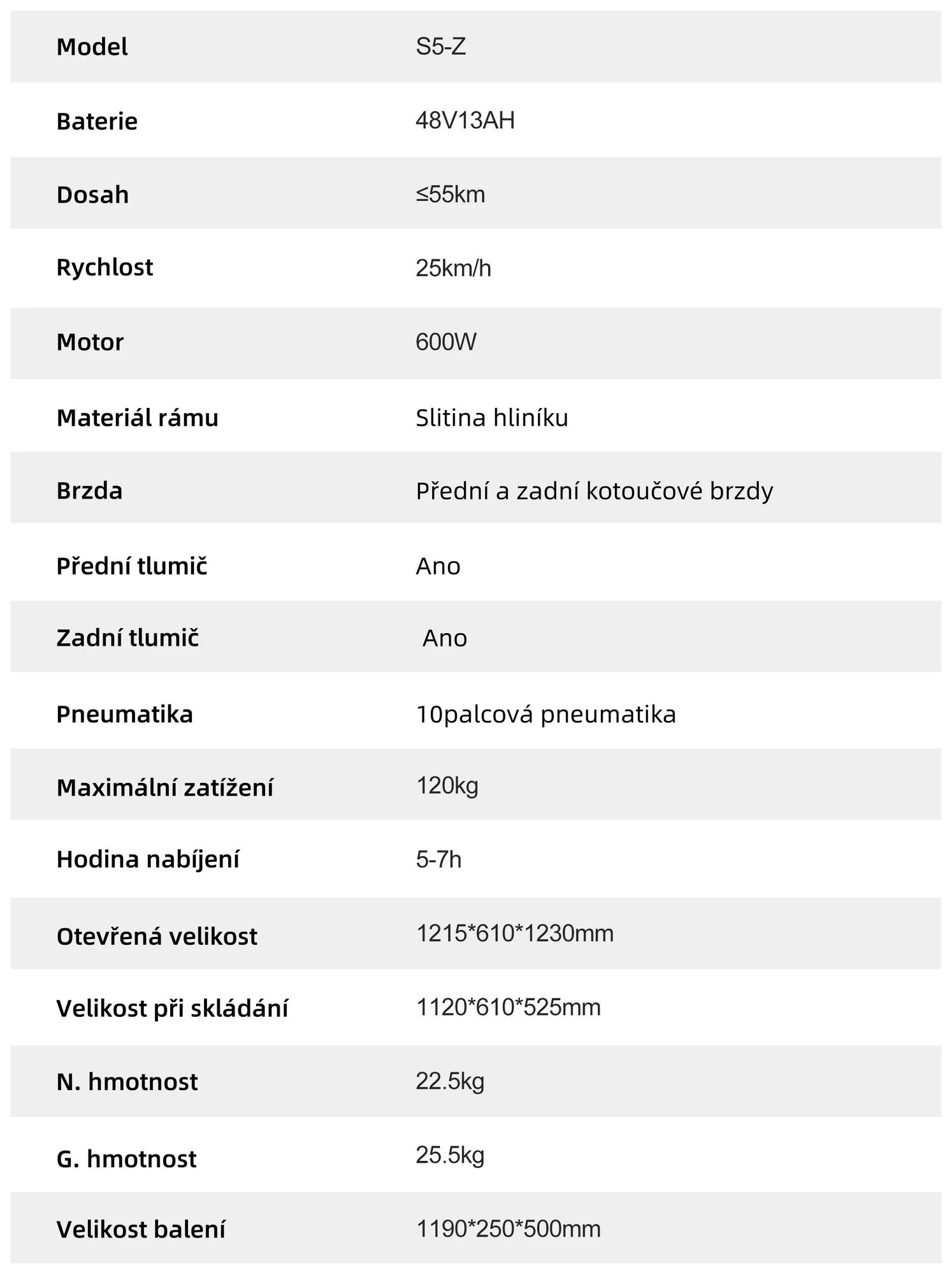 JOYOR S5-Z Skládací Elektrická koloběžka - 600W Motor 48V13AH Baterie 10 Palcové Pneumatiky Disk Brzdami S Funkcí Blinkru - Černá