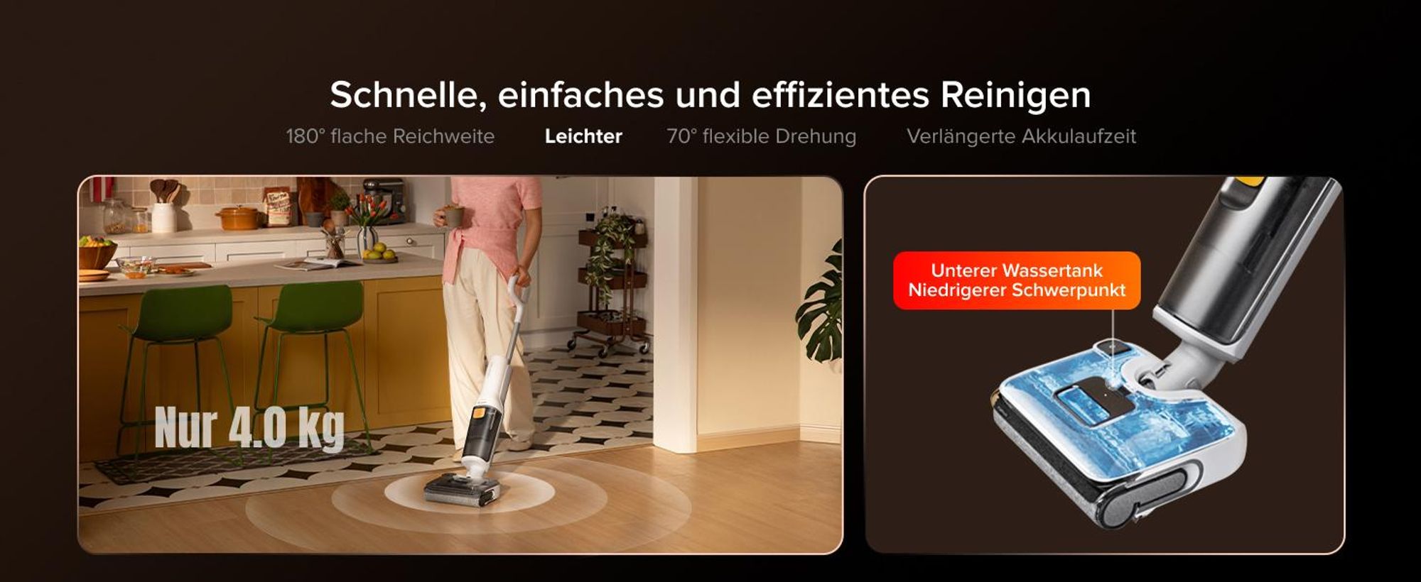 Roborock F25 GT Nass und Trockensauger, 20.000 Pa kabelloser All-in-One-Hartbodenreiniger, Selbstreinigung und Trocknung mit Hohe Temperaturen