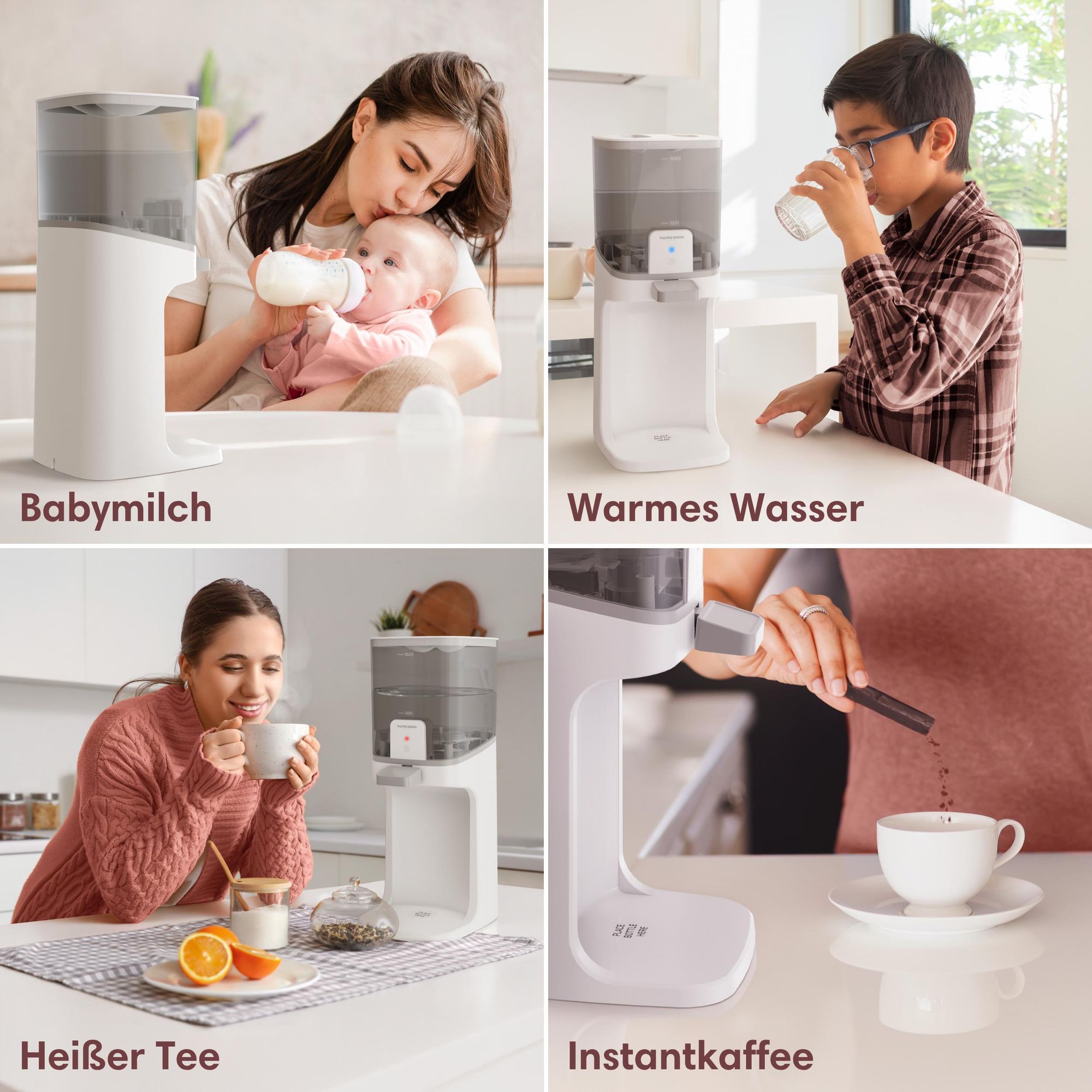 Heißwasserspender für Babyflaschen – Babyflaschen-Zubereiter Pro - 1,6L mit 3 Temperatureinstellungen | 200 W Warmwasserspender - Bottle Maker Pro