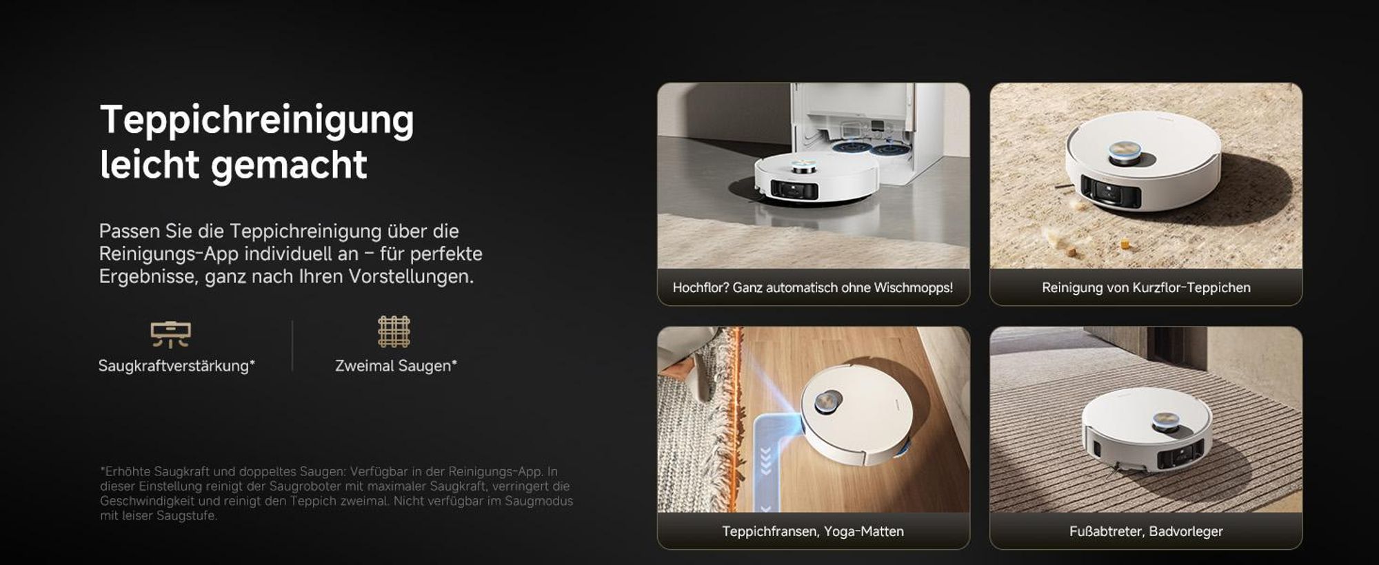 Dreame Matrix 10 Ultra Roboter Staubsauger und Bodenwischer,30kPa,Mehrfach-Moppschaltung,KI-Hindernisvermeidung,Anti-Tangle,100℃ Selbstreinigung,Weiß