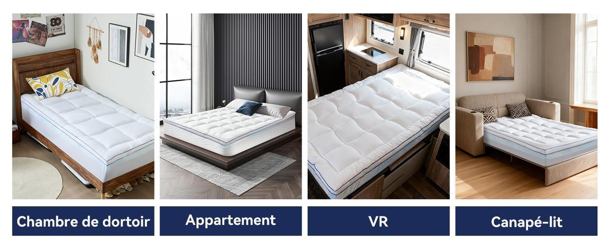 Niceluck-Niceplus Surmatelas 180 x 200 cm, ergonomique, 7 cm d'épaisseur, Mousse viscoélastique, Surmatelas confortable pour le lit