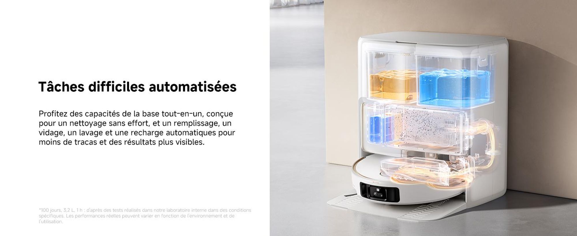 MOVA V50 Ultra Complete Saug- und Wischroboter,Automatische Entleerungsfunktion,24000 Pa,Heißwasserreinigung,DuoSolution, FlexiRise Navigation,Weiß