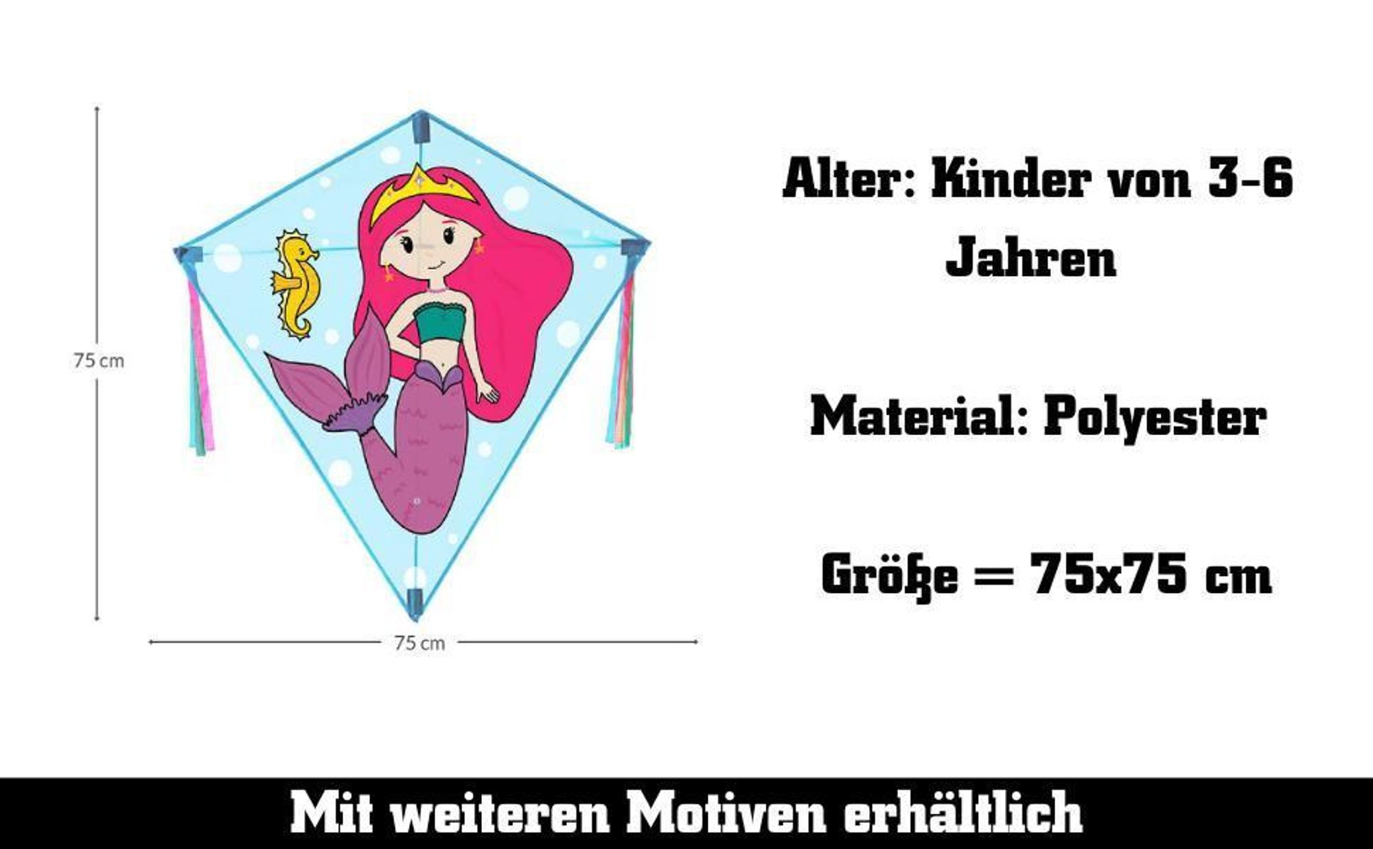 Wolkenstürmer Kinderdrachen Eddy Pünktchen (rot), Einleinerdrachen mit Glasfasergestänge - flugfertig inkl. Schnur