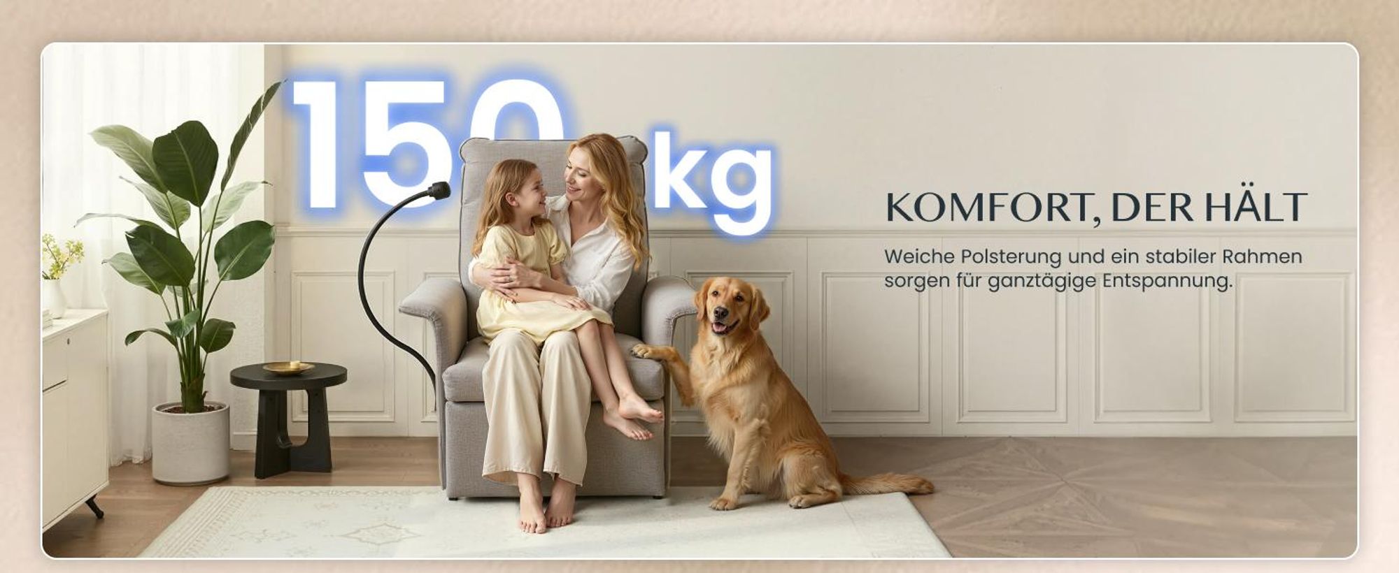 FLEXISPOT Elektrischer Relaxsessel mit Handyhalterung, ergonomischer Liegesessel mit Liegefunktion, Fernsehsessel bis 200kg belastbar, Lichtgrau