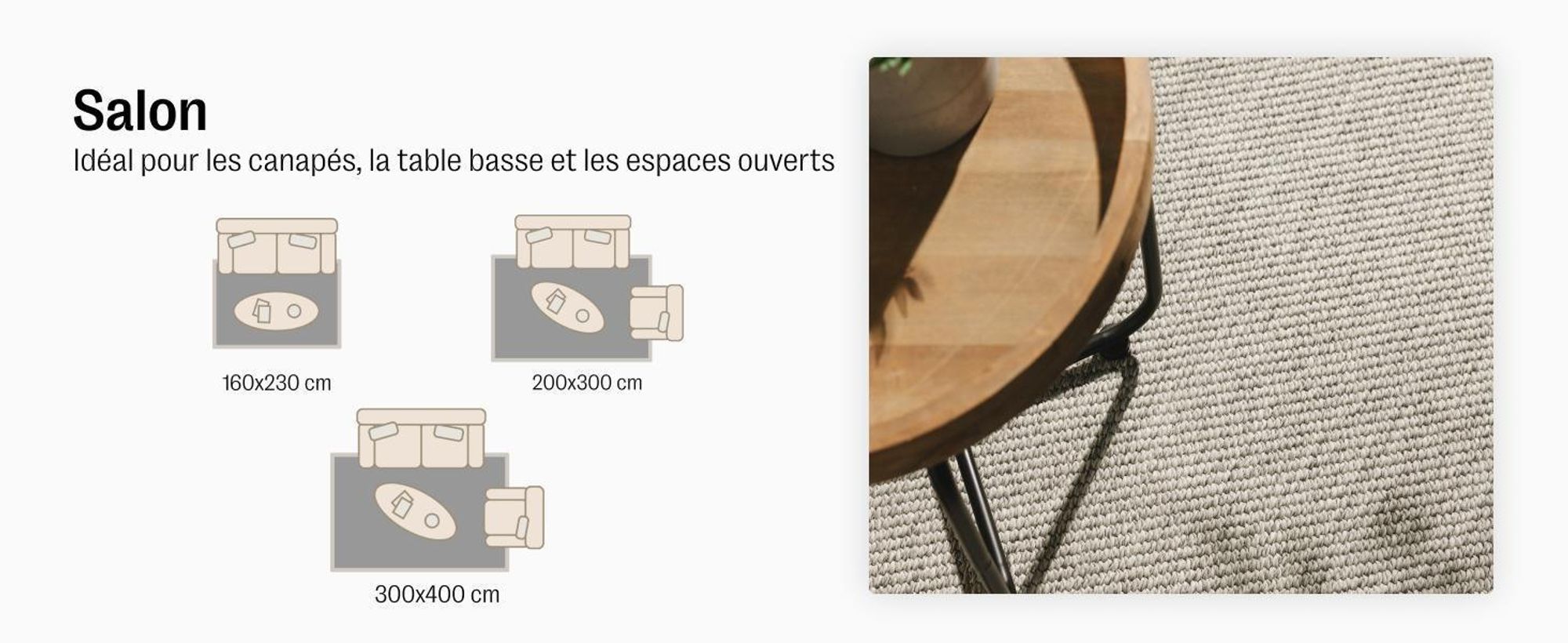 benuta tapis intérieur & extérieur Iowa Taupe 300x300 cm salon carré uni moderne poil ras scandinave