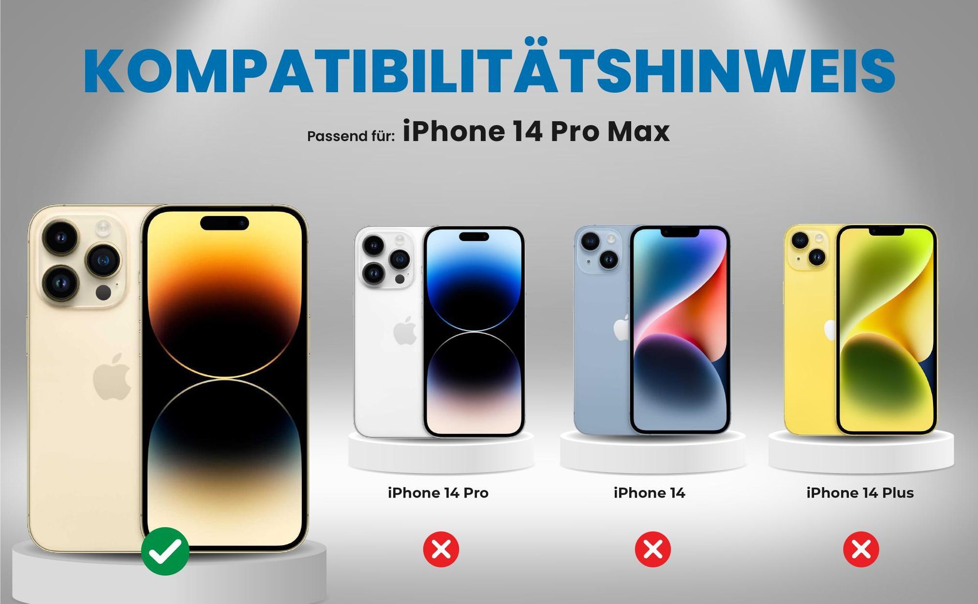 Kompatibilitätshinweise Hülle für Apple iPhone 14 Pro Max