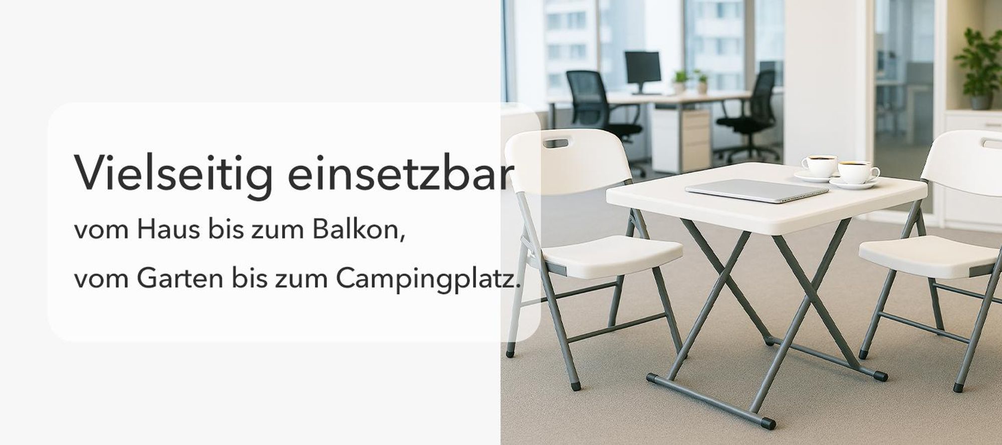 Klapptisch Nara Vielseitig, Stabil und Platzsparend für Jeden Anlass 75,5 x 49 cm