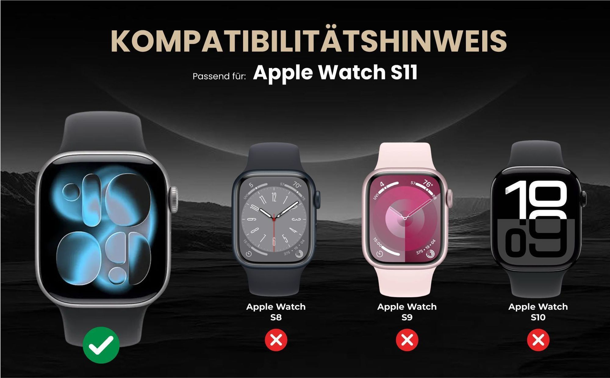 Kompatibilitätshinweise Armband für Apple Watch Series 11 46mm